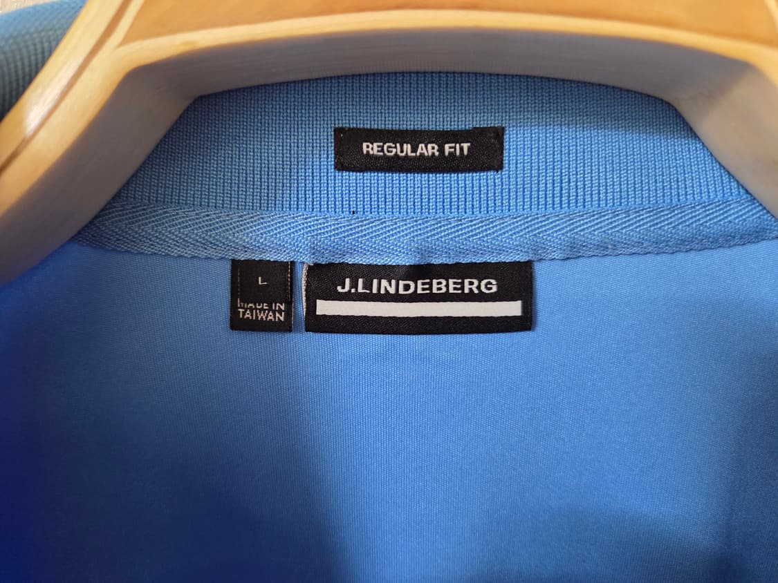 J.LINDEBERG 블루 골프 반팔 카라티 L 상품이미지3