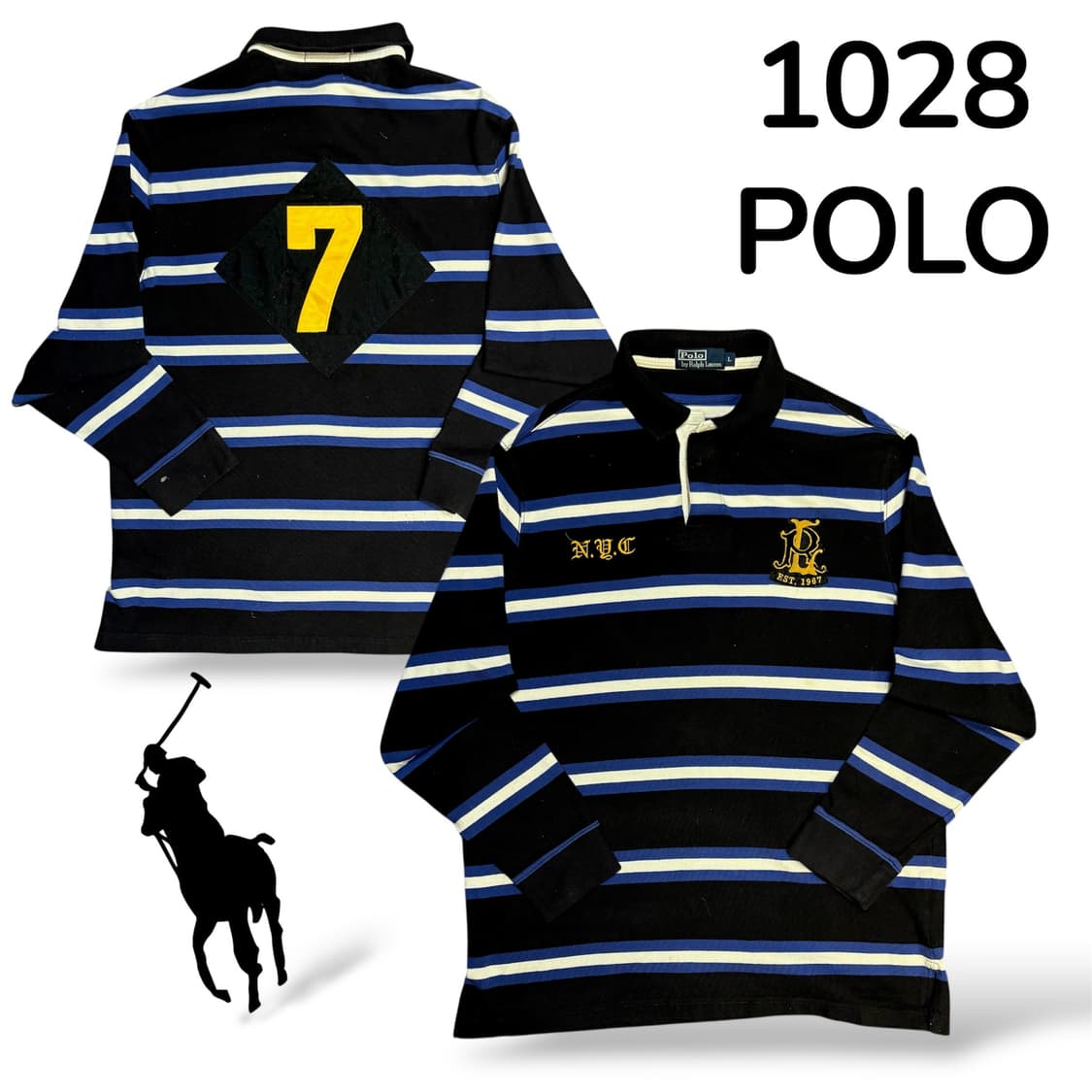 폴로 버건디 빅포니 럭비티 카라 롱슬리브 L 상품이미지1