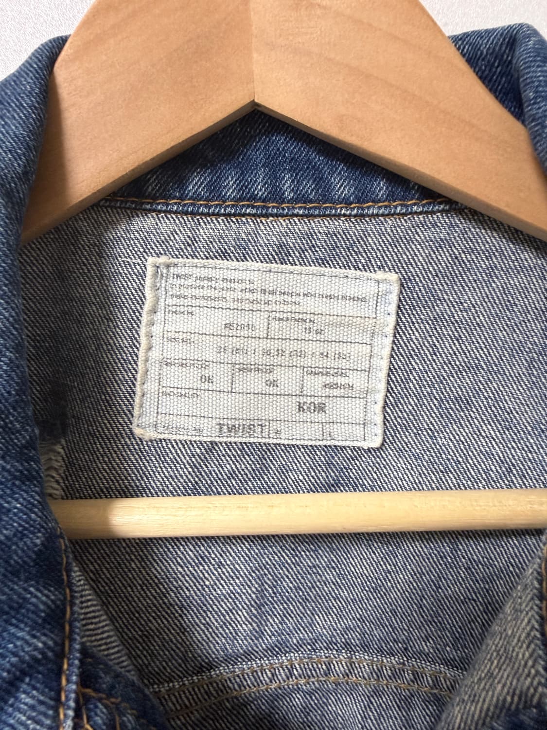 트위스트(TWIST) 데미지 데님 자켓 워싱 청자켓 Free 데일리 상품이미지6