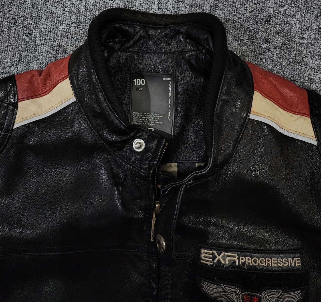 EXR 램스킨 산양가죽 사이드라인 레이싱 자켓 레더 자켓 100 상품이미지5