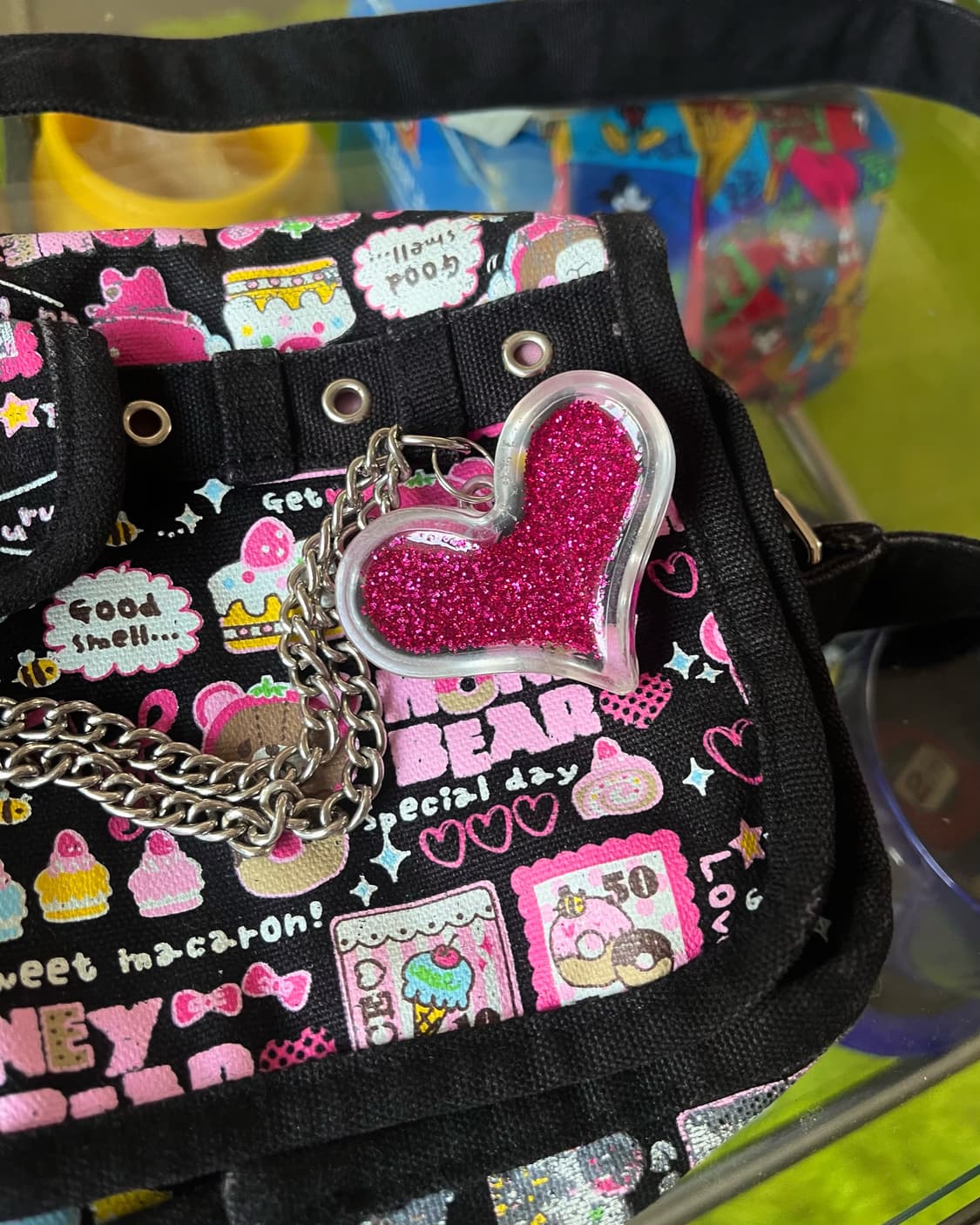 Jpn Vintage GAL Heart Chain Hip Sack 상품이미지7