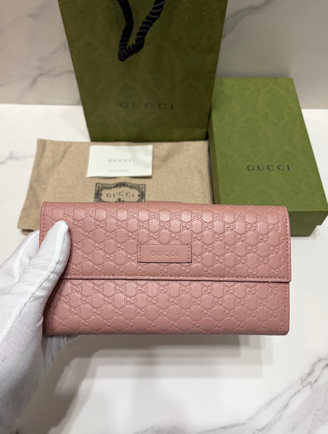 [정품] 구찌마이크시마 핑크 장지갑 상품이미지1