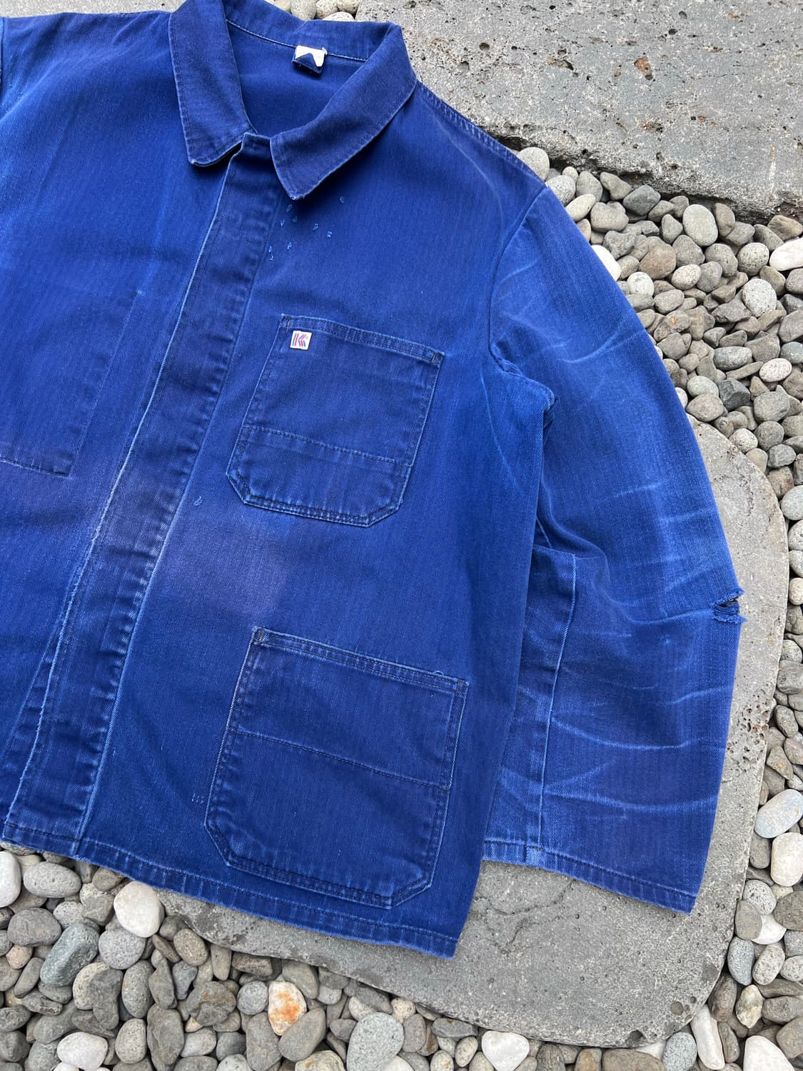 HARD FADED REPAIR HBT 썬페이드 헤링본트윌 프렌치워크자켓 상품이미지4