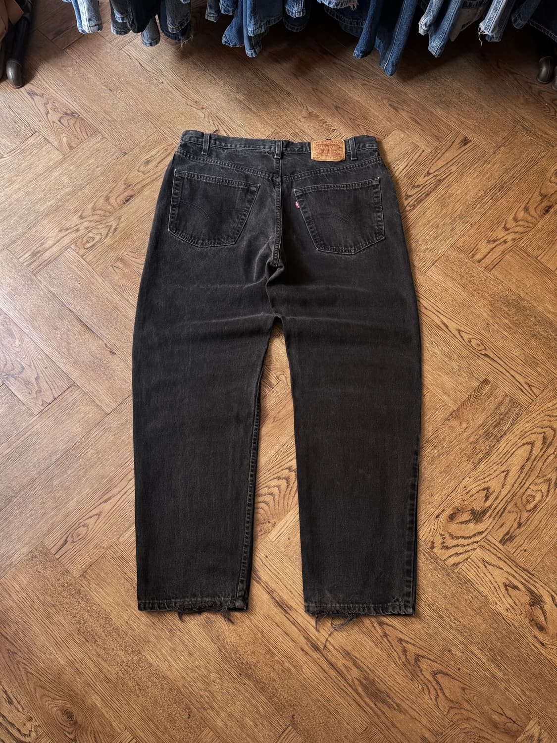 [38]90's 리바이스 550 Made in USA 흑청 데님 팬츠 상품이미지2