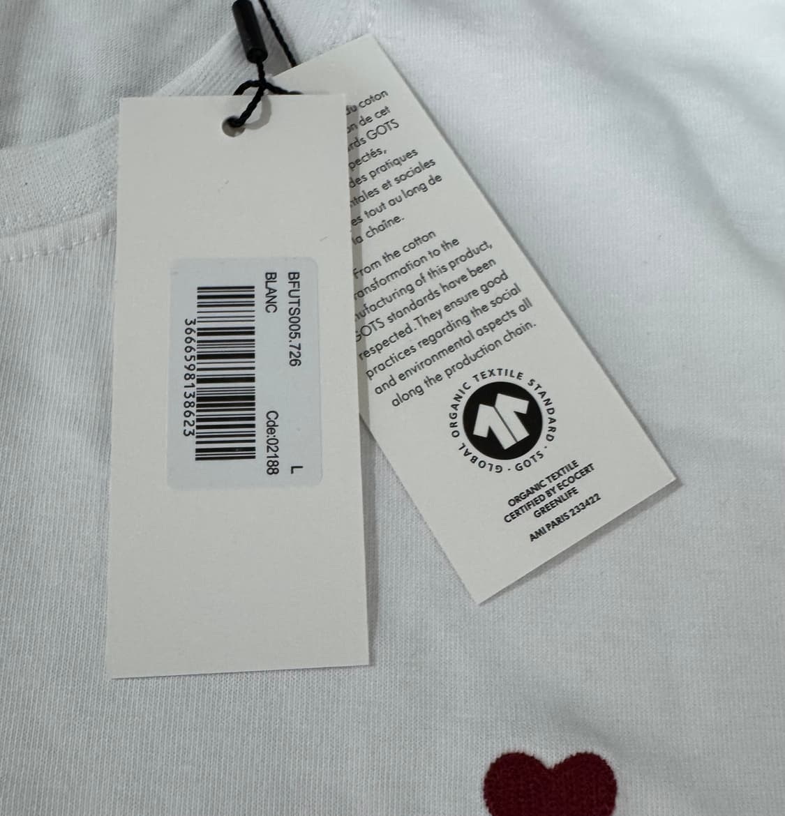 아미 반팔티 ( 새상품/남녀공용/QR인증 ) 상품이미지5