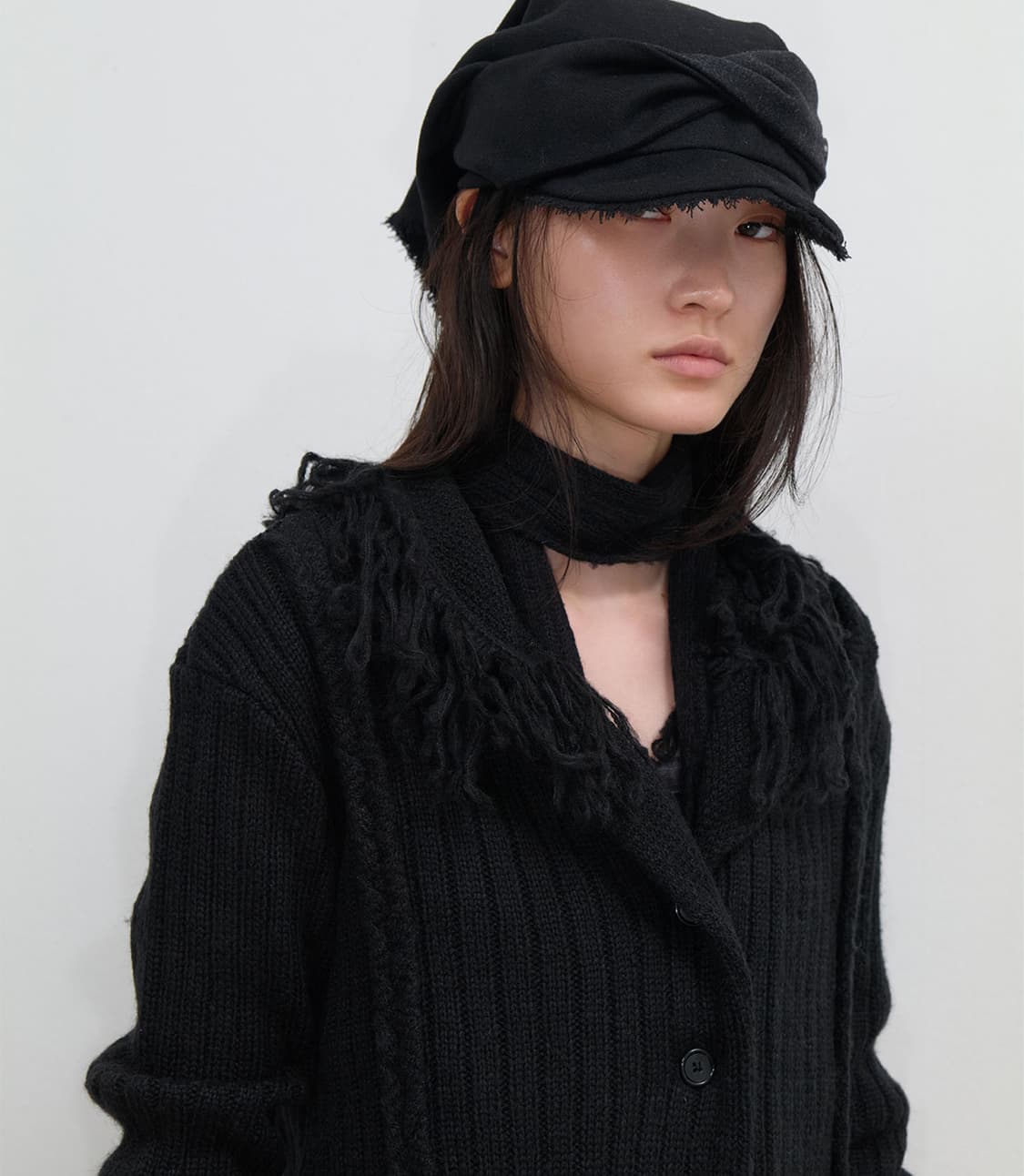 오호스 ojos  Tassel Collar Knit Cardigan 상품이미지3