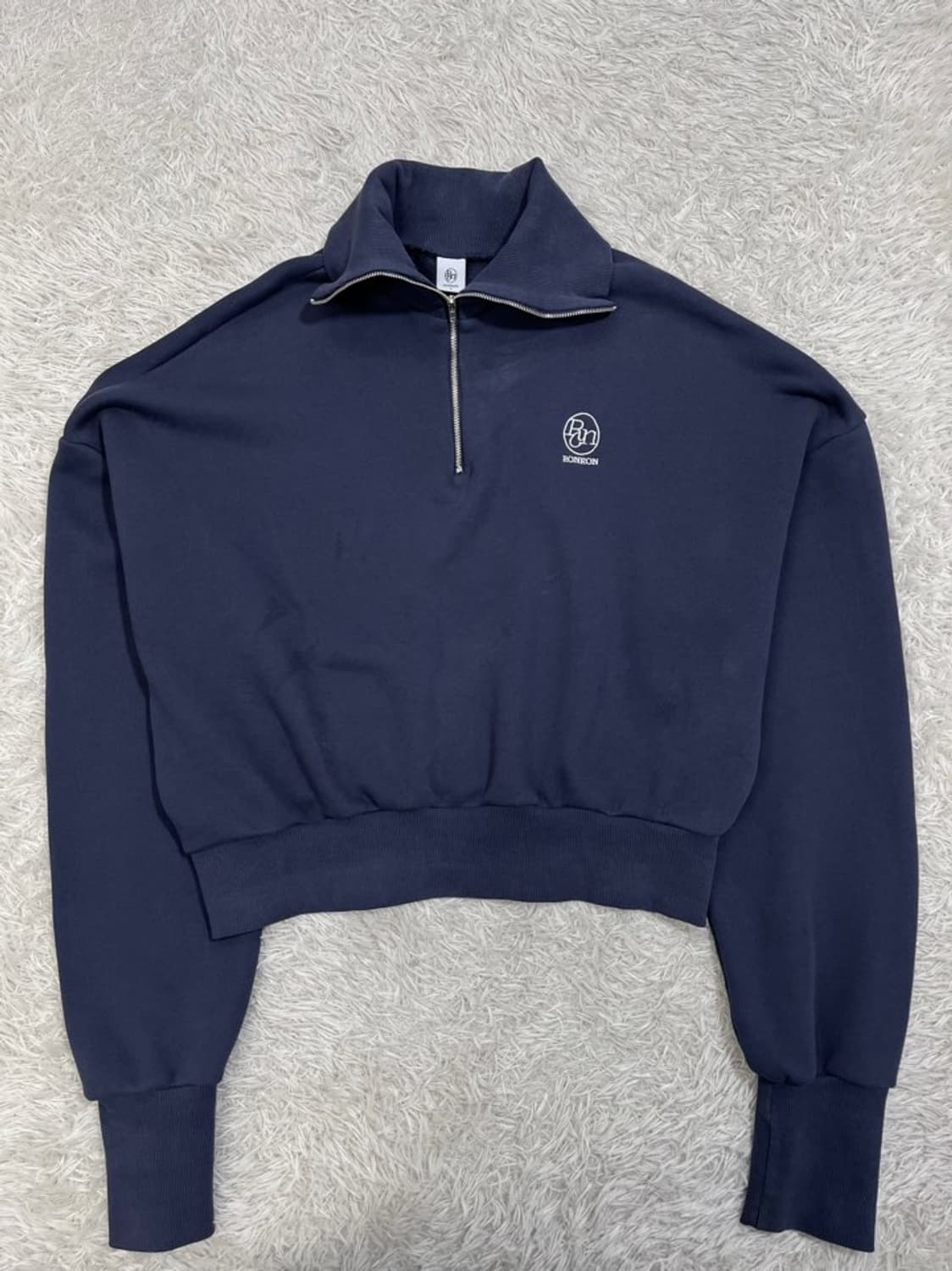 론론 크롭 반집업 맨투맨/#2849 상품이미지1