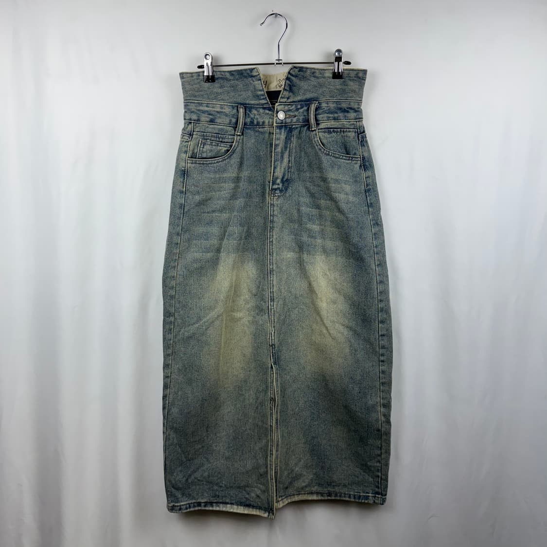 (L) 바닐라비 데님 롱 스커트 상품이미지2