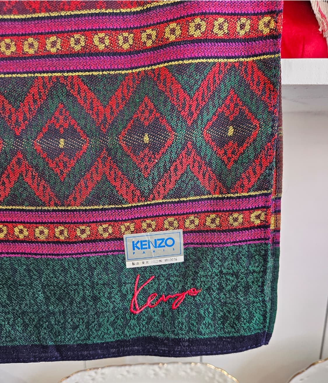 KENZO PARIS 겐조 에스닉 패턴 손수건 스카프 상품이미지3