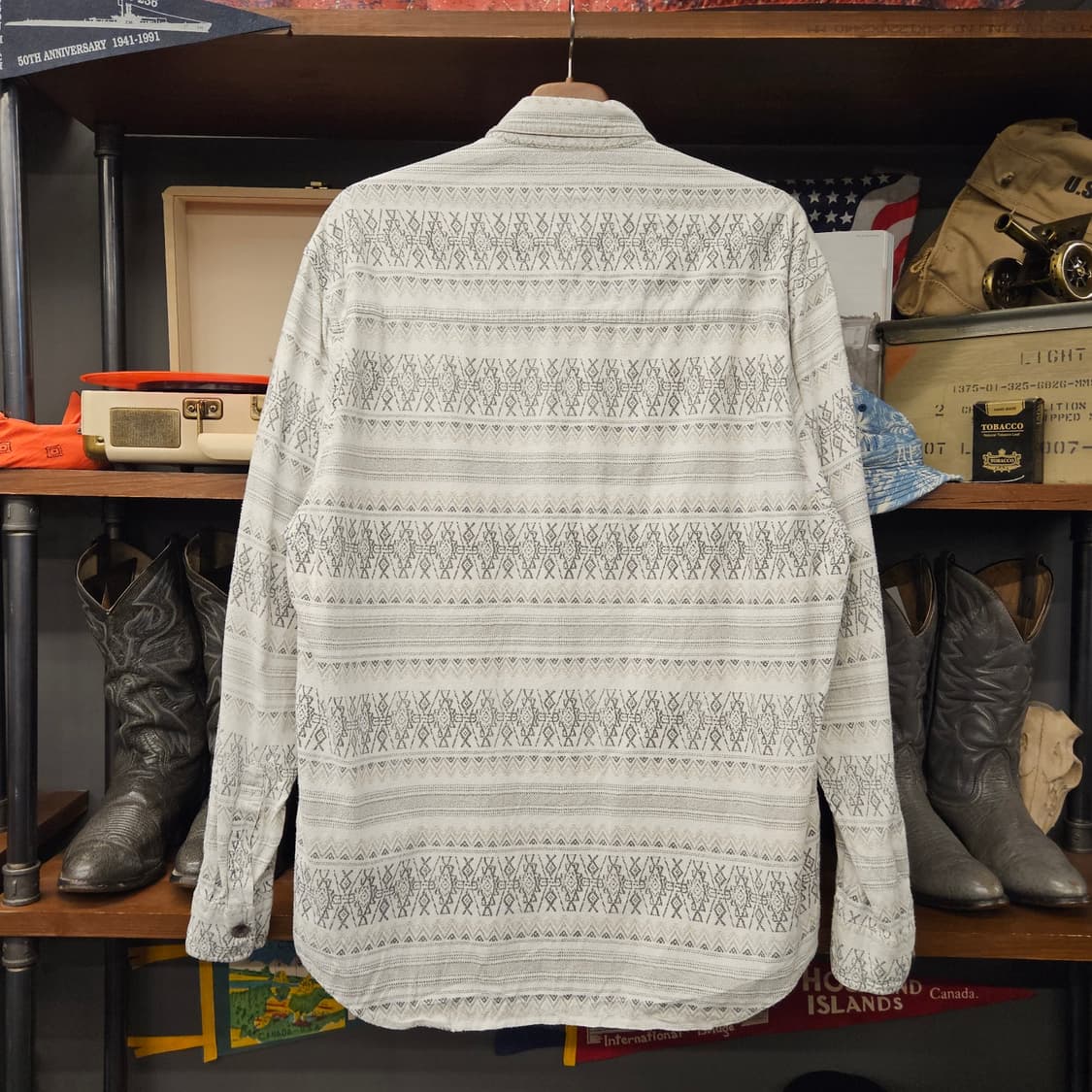 90s b.p.c 클래식스 자카드 에스닉 패턴 코튼셔츠 N1122 상품이미지2