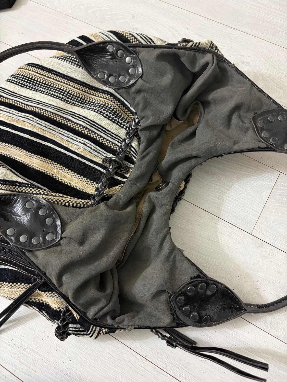 Vtg stripe bag (헤짐 있음) 상품이미지2