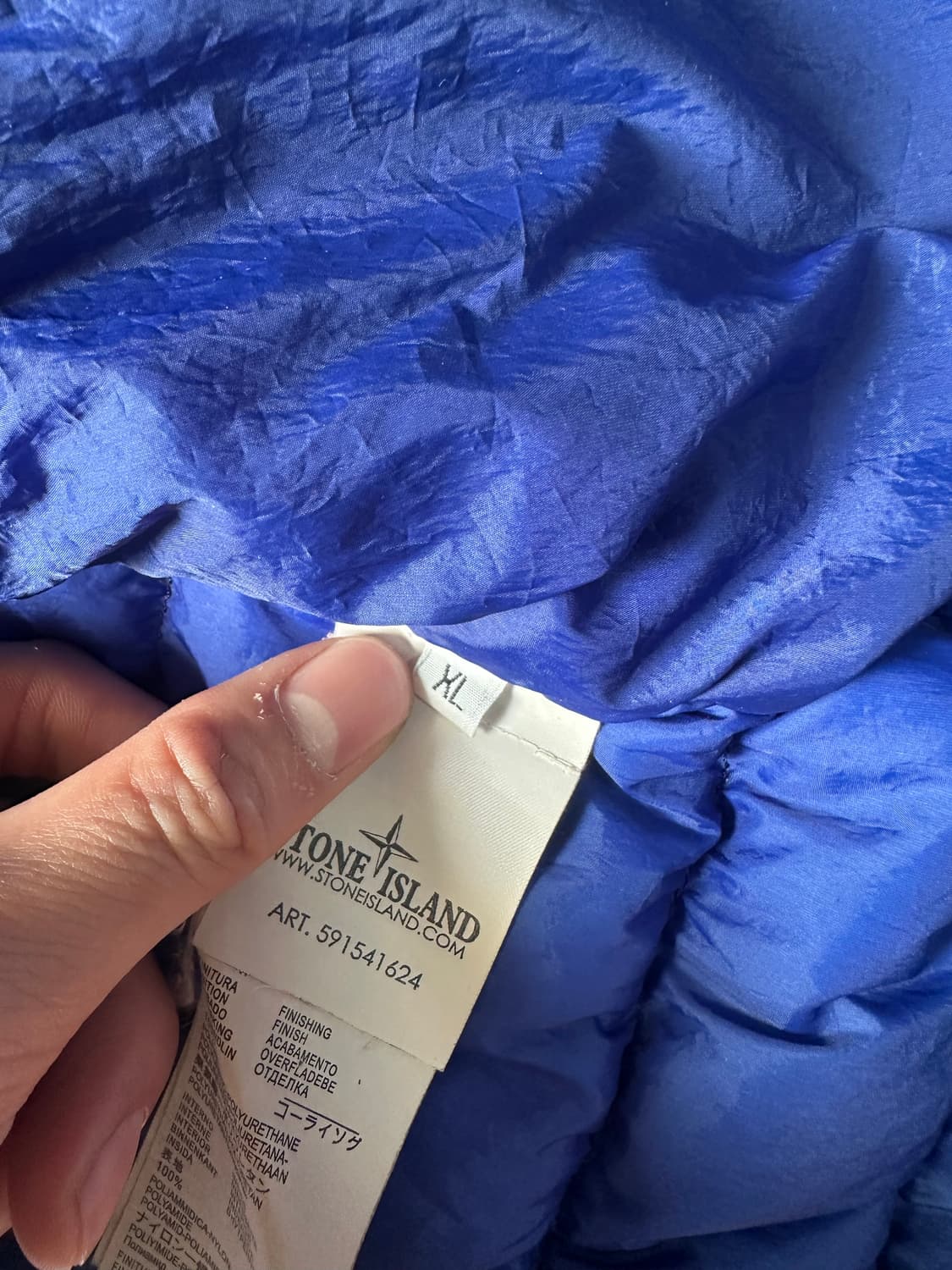 스톤아일랜드  경량 패딩 XL 파란색 (100) 상품이미지7