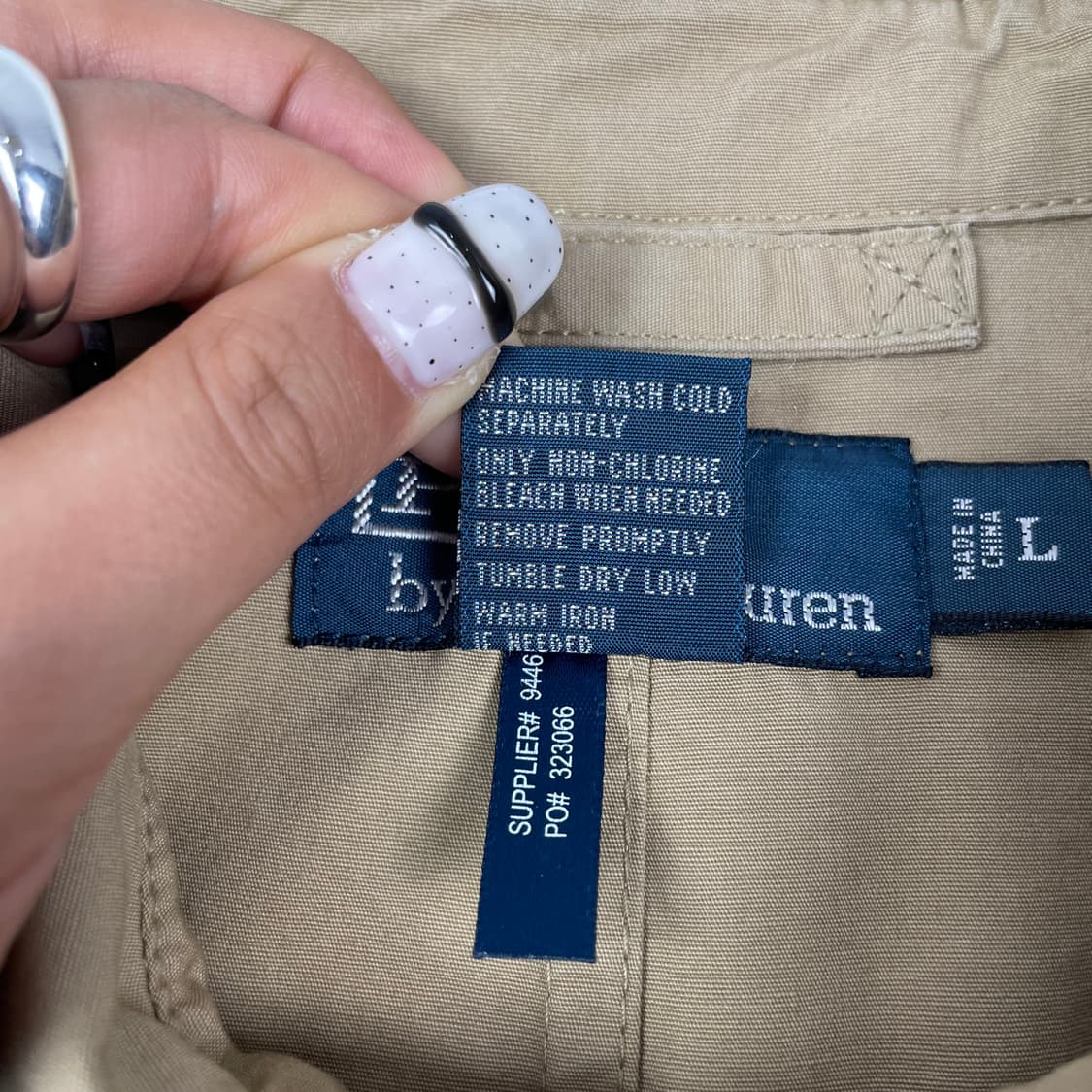 폴로 베이지 코튼 자켓 상품이미지3