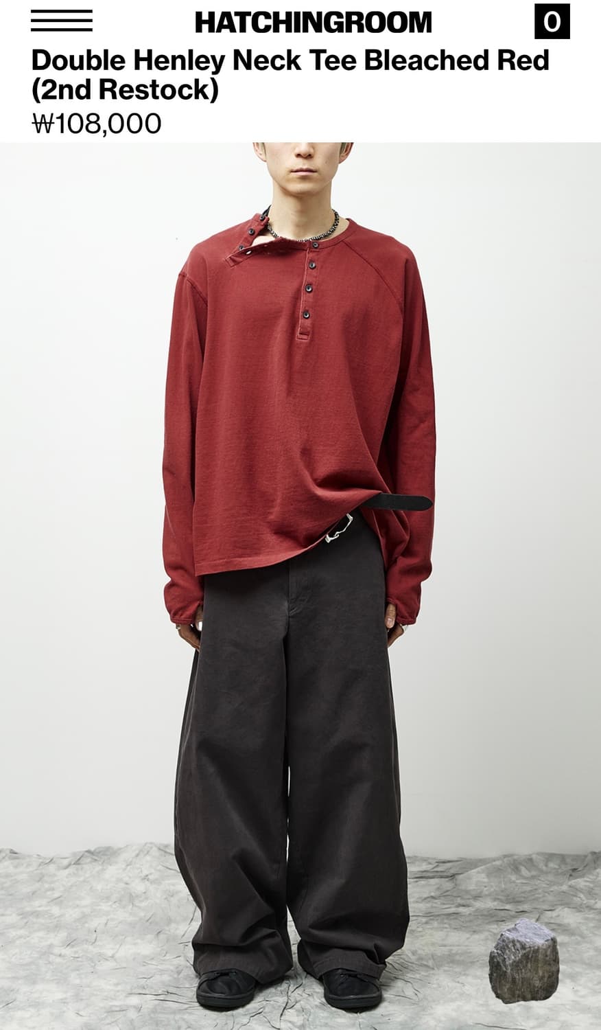 해칭룸 더블 헨리넥 티셔츠 상품이미지5