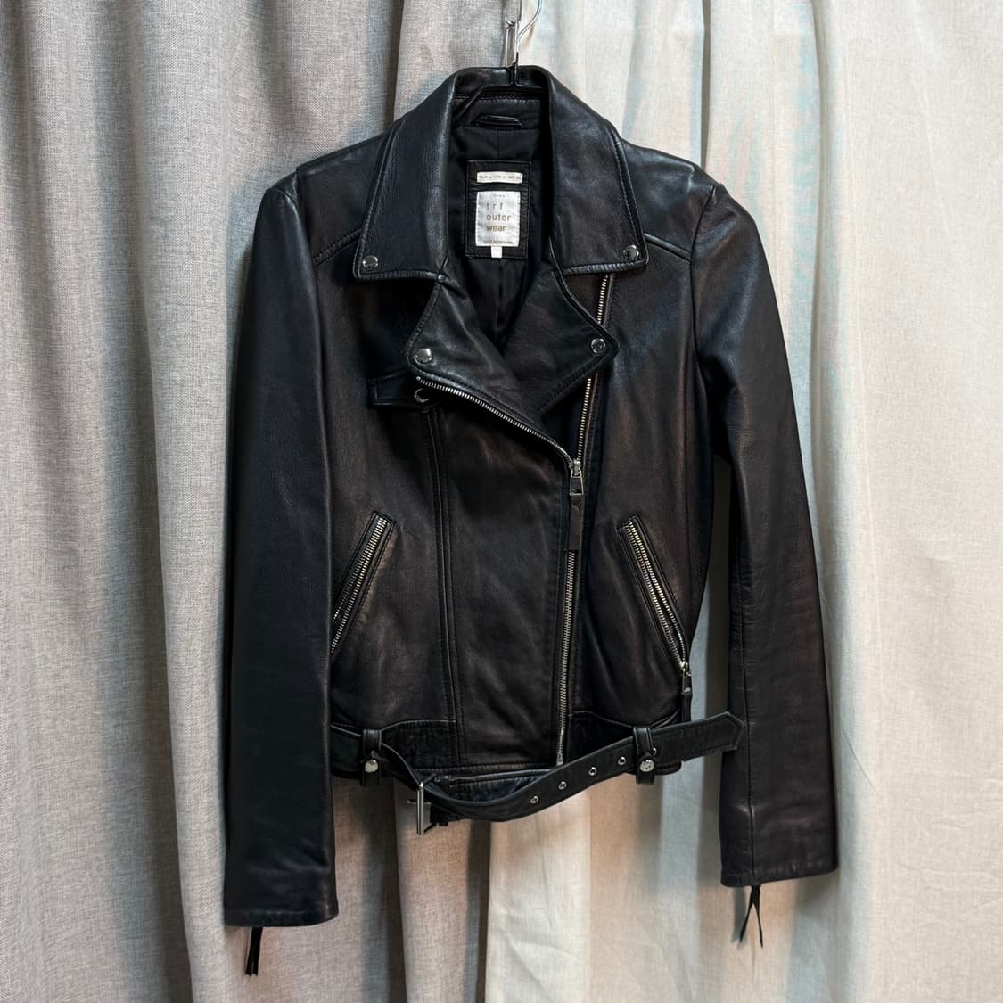 [S] 자라(ZARA) TRF 리얼 양가죽 라이더 자켓 상품이미지1