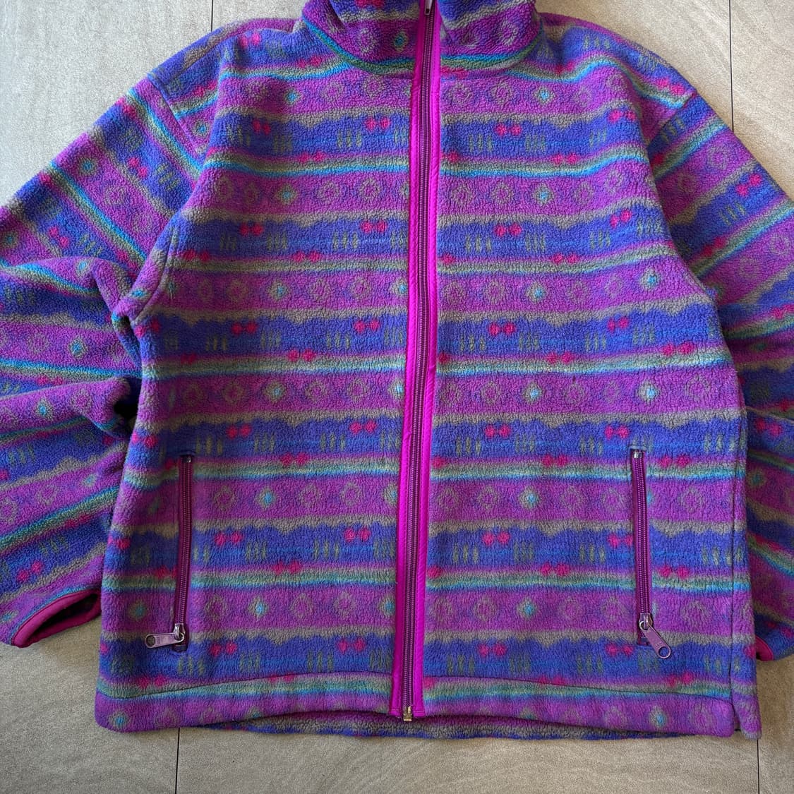 90s L.L.bean 90년대 생산 엘엘빈 아즈텍 플리스 신칠라 상품이미지4