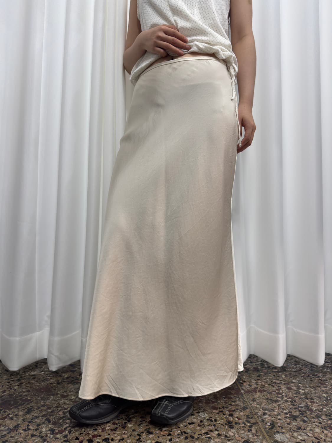 glossy maxi skirt 상품이미지1