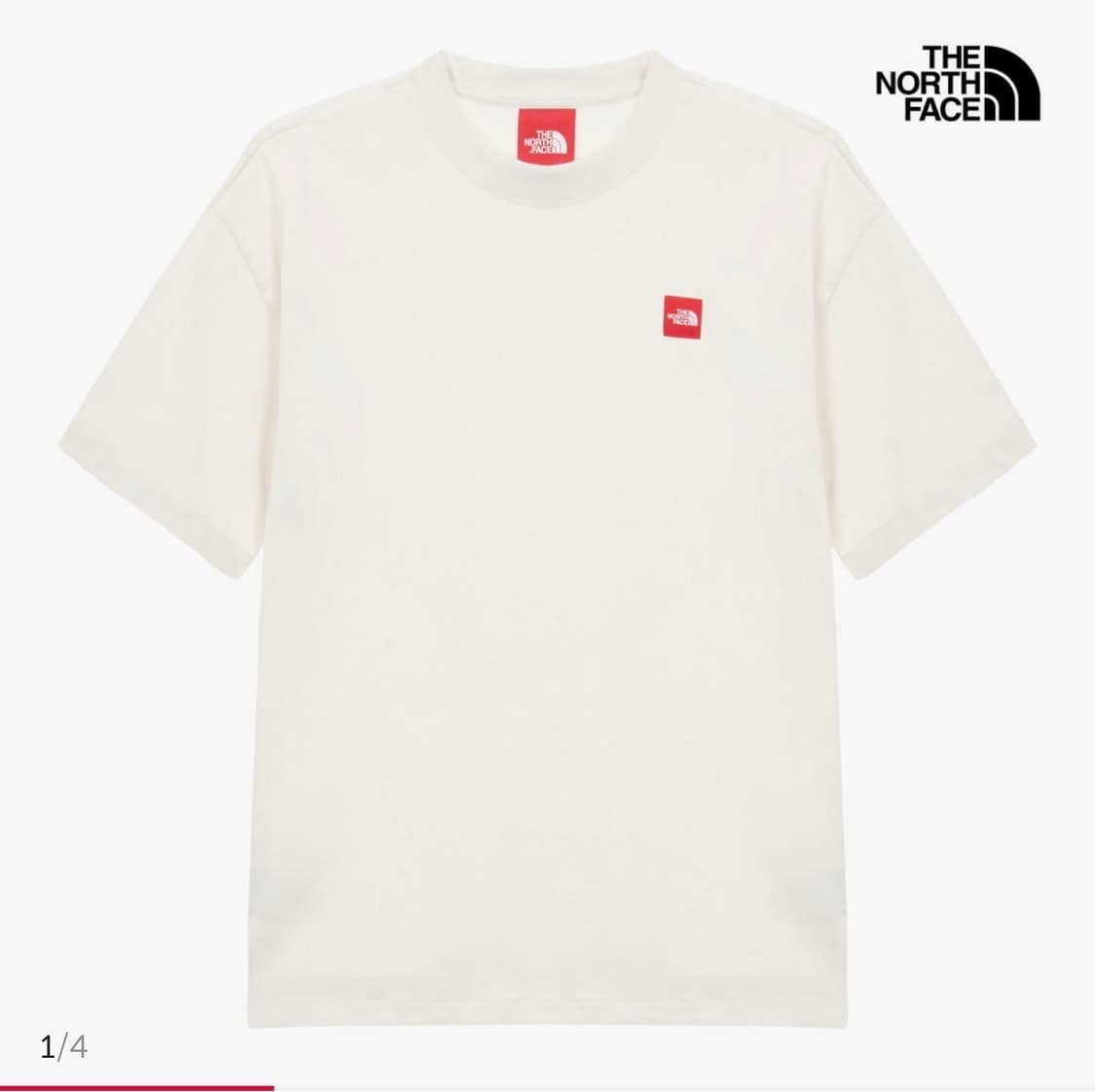 노스페이스 크림색 반팔티 xl 사이즈 새상품 상품이미지1