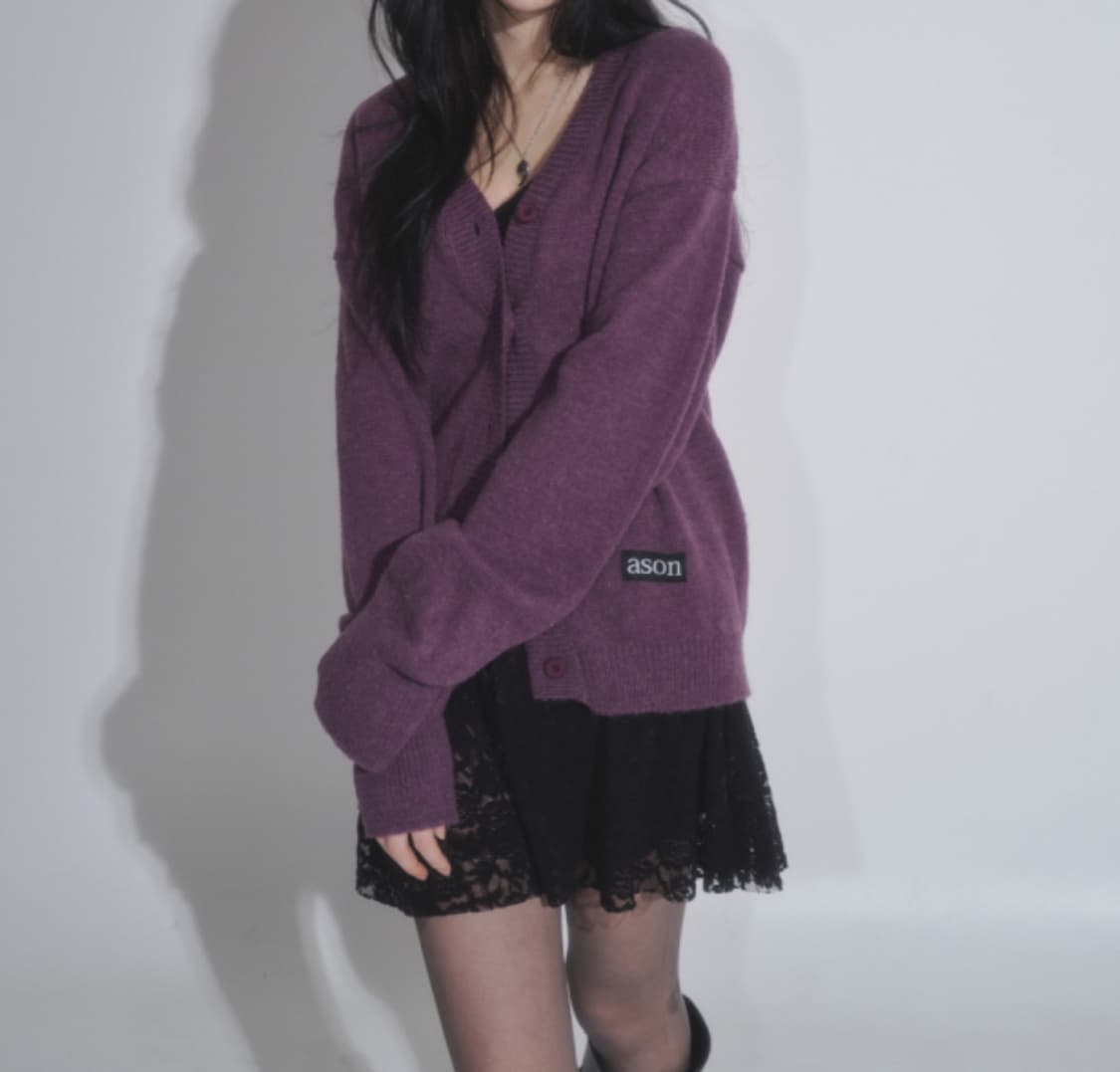 택포 애즈온 하퍼 가디건 퍼플 상품이미지1