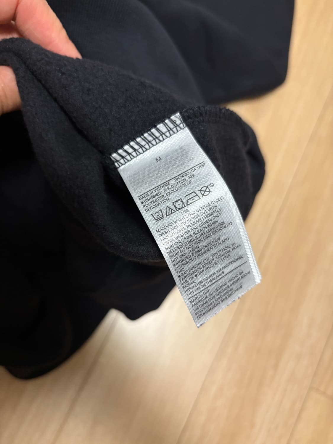 팔라스 갭 후드티 블랙 M 상품이미지4