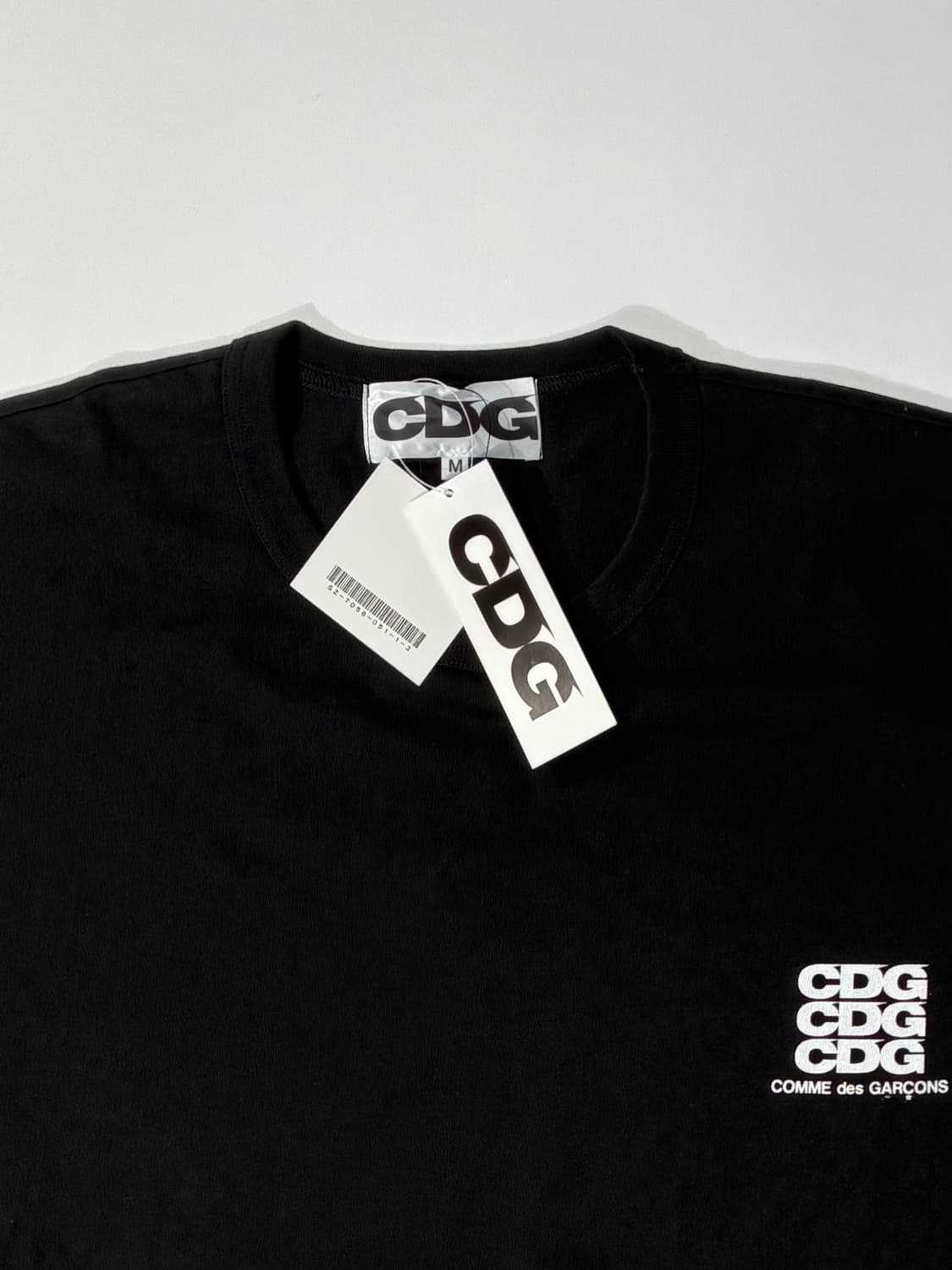 CDG 꼼데가르송 트리플 로고 오버사이즈 티셔츠 블랙 M사이즈 상품이미지2