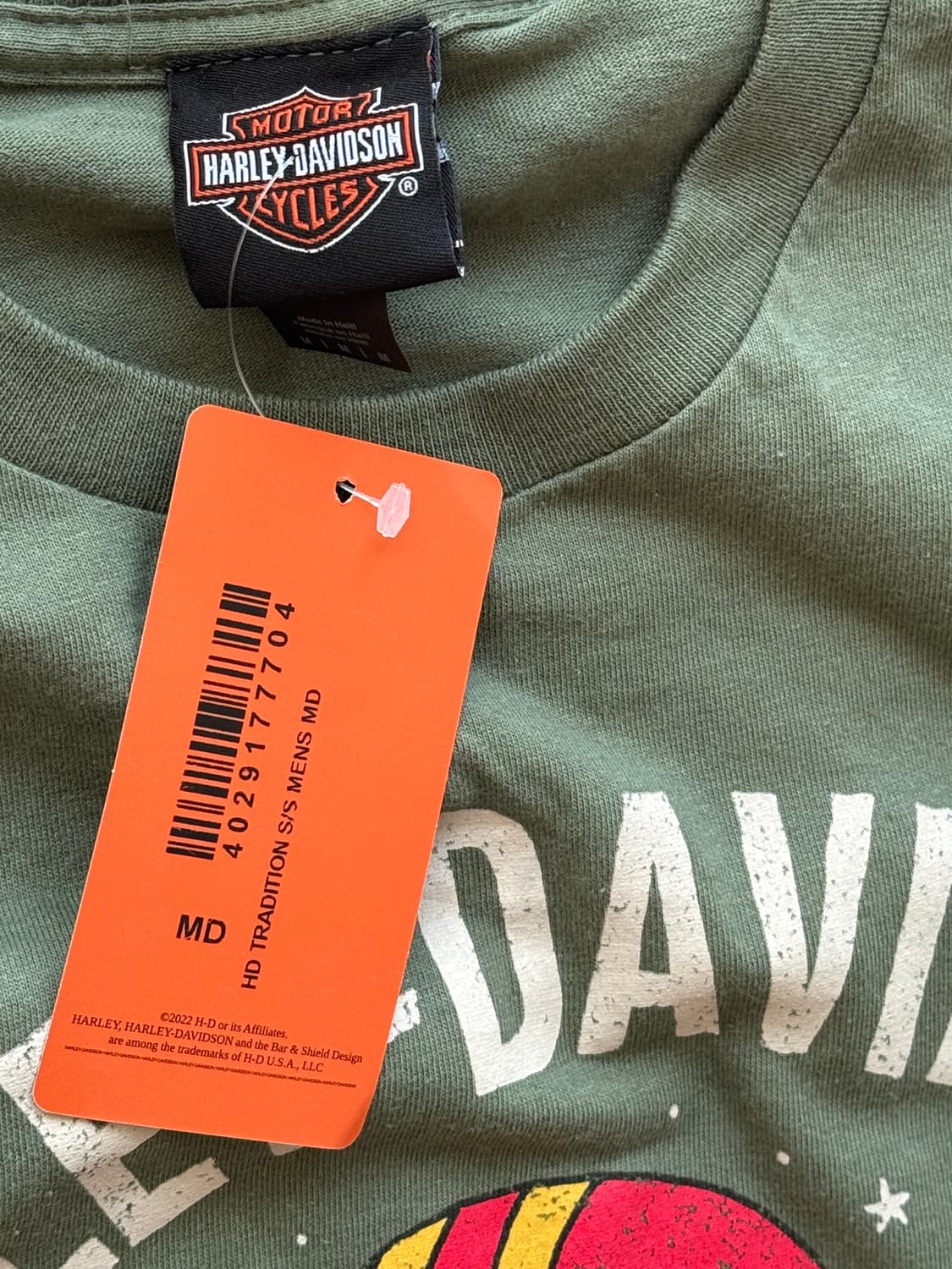 [M] (새상품) 할리데이비슨 트레디션 밀리터리 티셔츠 상품이미지3