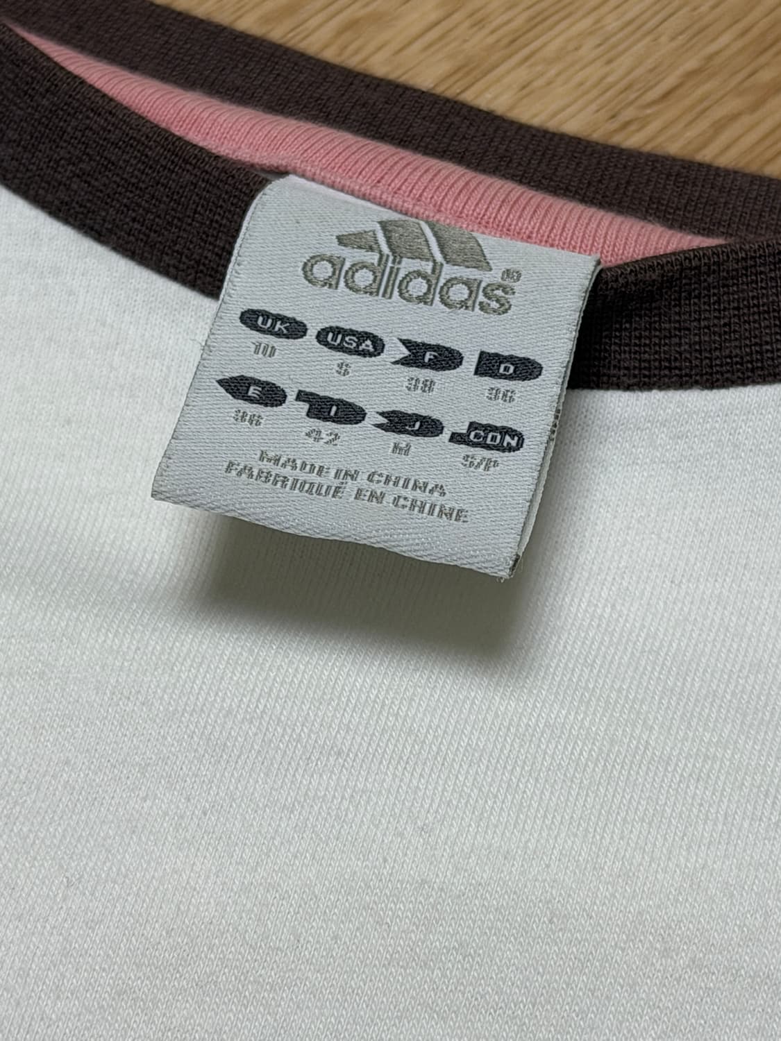 아디다스 딸기초코 브라운핑크 링거티 반팔 상품이미지4