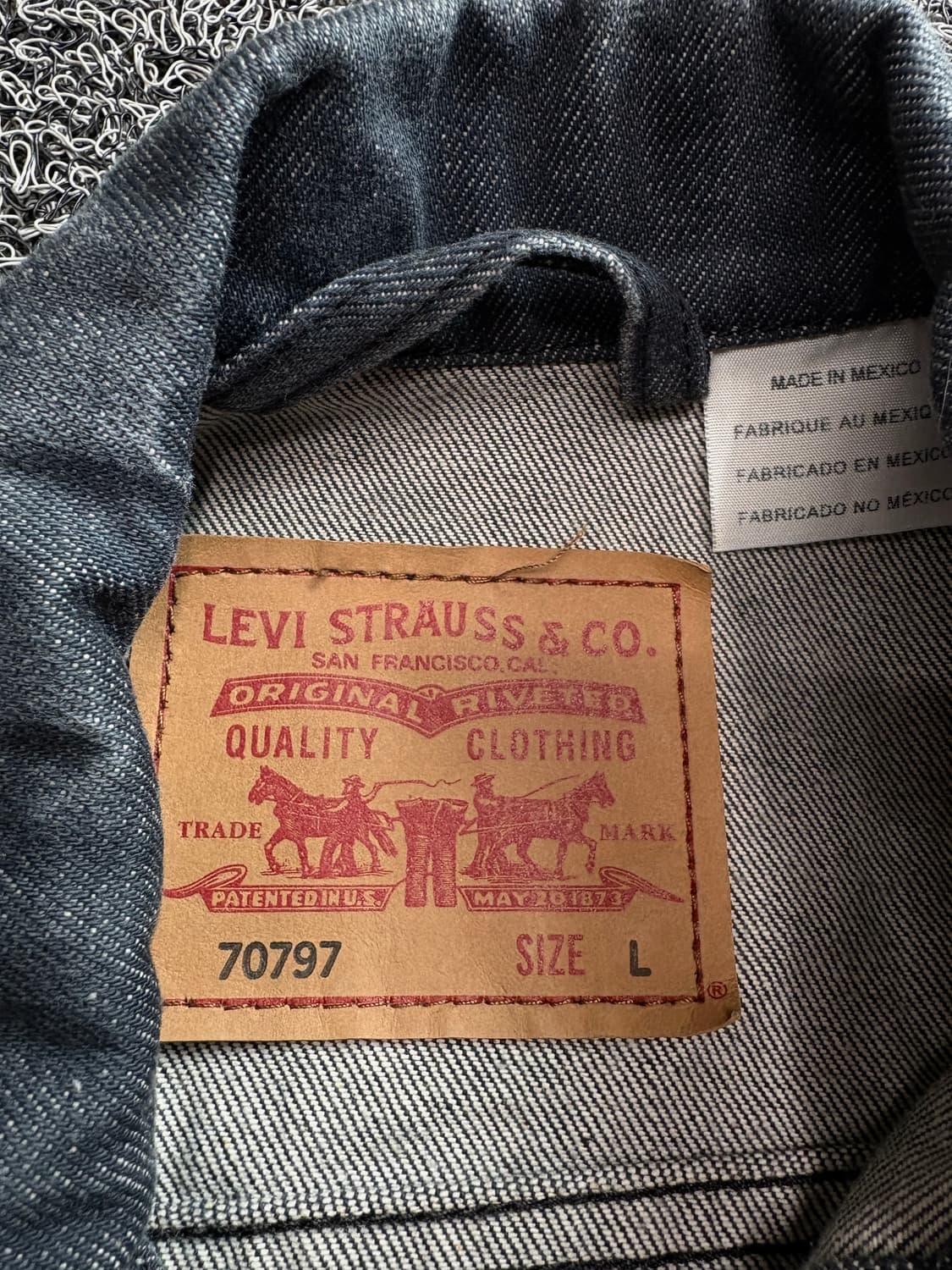 리바이스 흑청 데님 트러커 워크 자켓 3261 상품이미지3