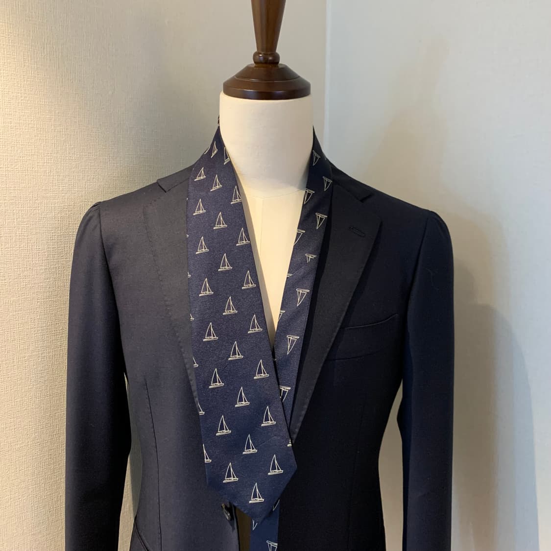 폴로 랄프로렌(POLO) 클래식 정장넥타이 네이비 최상급 9.2cm 상품이미지1