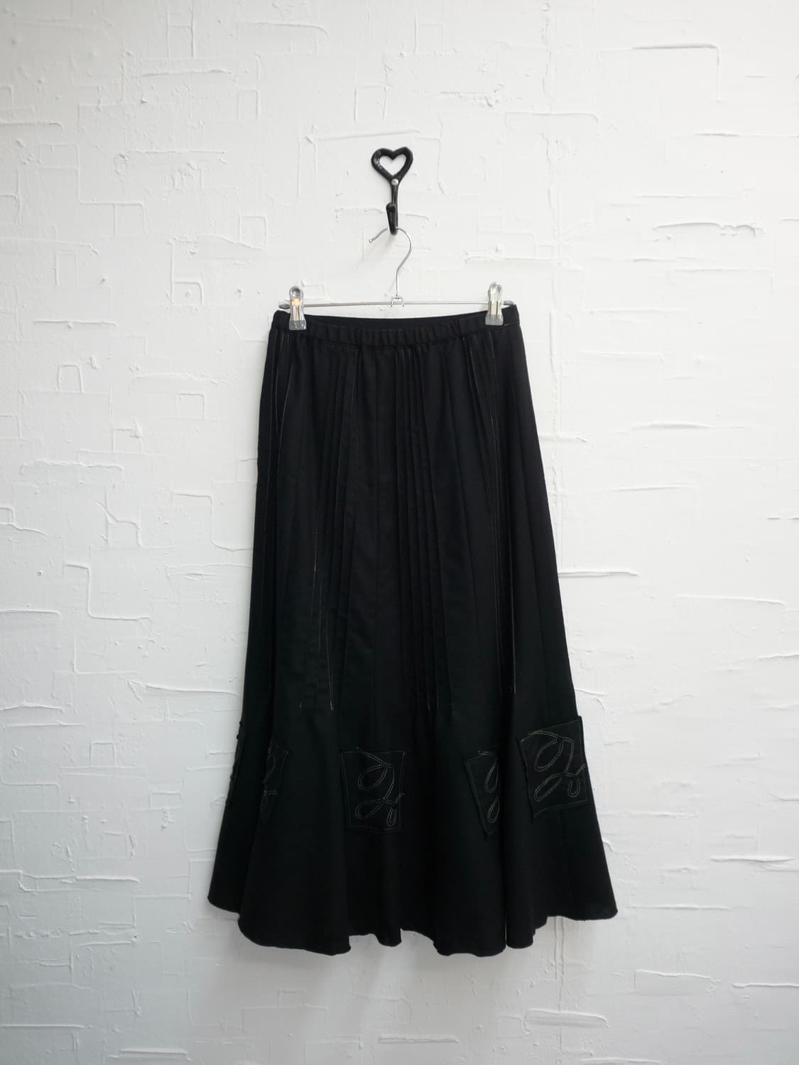 Black vintage skirt 상품이미지5