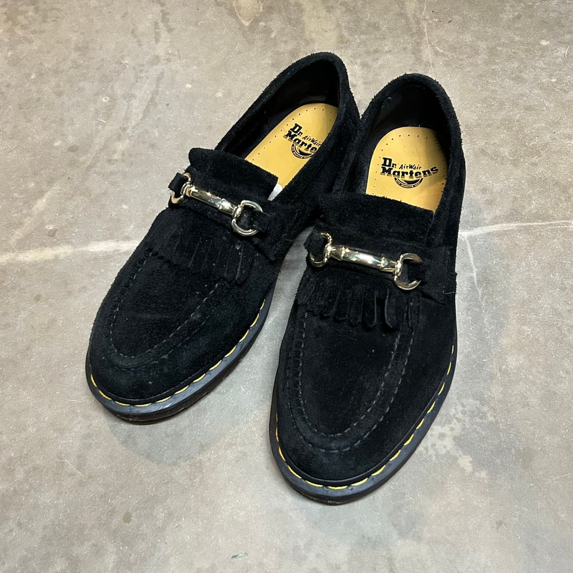 270) 닥터마틴 스웨이드 스나플 로퍼 블랙 상품이미지1