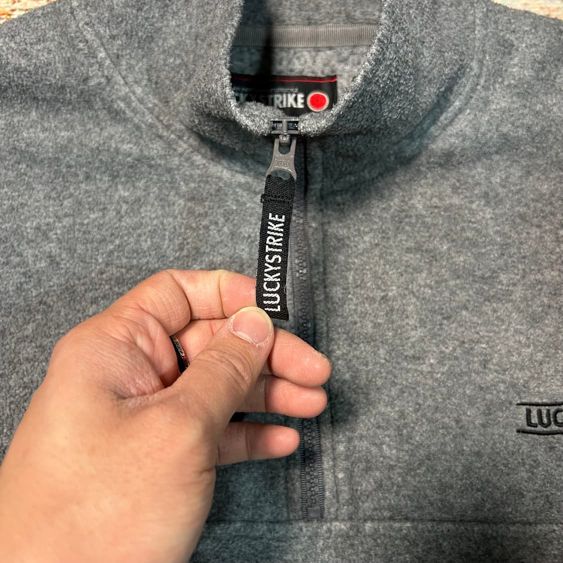 [XL] 90s 럭키스트라이크 플리스 하프집업 상품이미지3