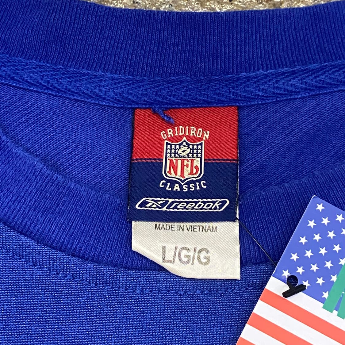 00s USA 빈티지 리복 NFL 클래식 뉴욕 자이언츠 긴팔 유니폼 상품이미지7