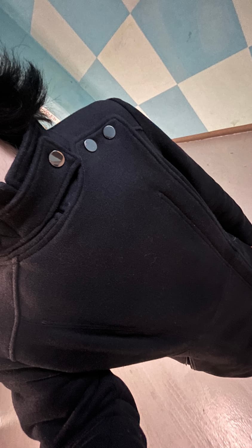 아르마니 비대칭 사선 펜싱 코트 L 상품이미지5