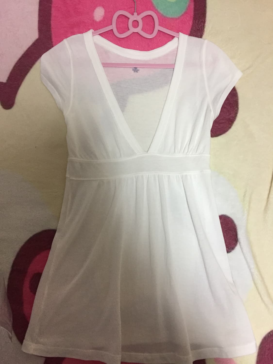 브랜디멜빌 브이넥 화이트 레이어드 반팔 상품이미지1