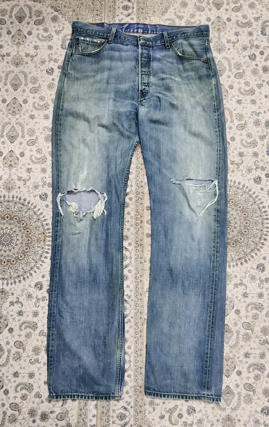 리바이스 빈티지 501 데미지 데님 36/36 상품이미지1