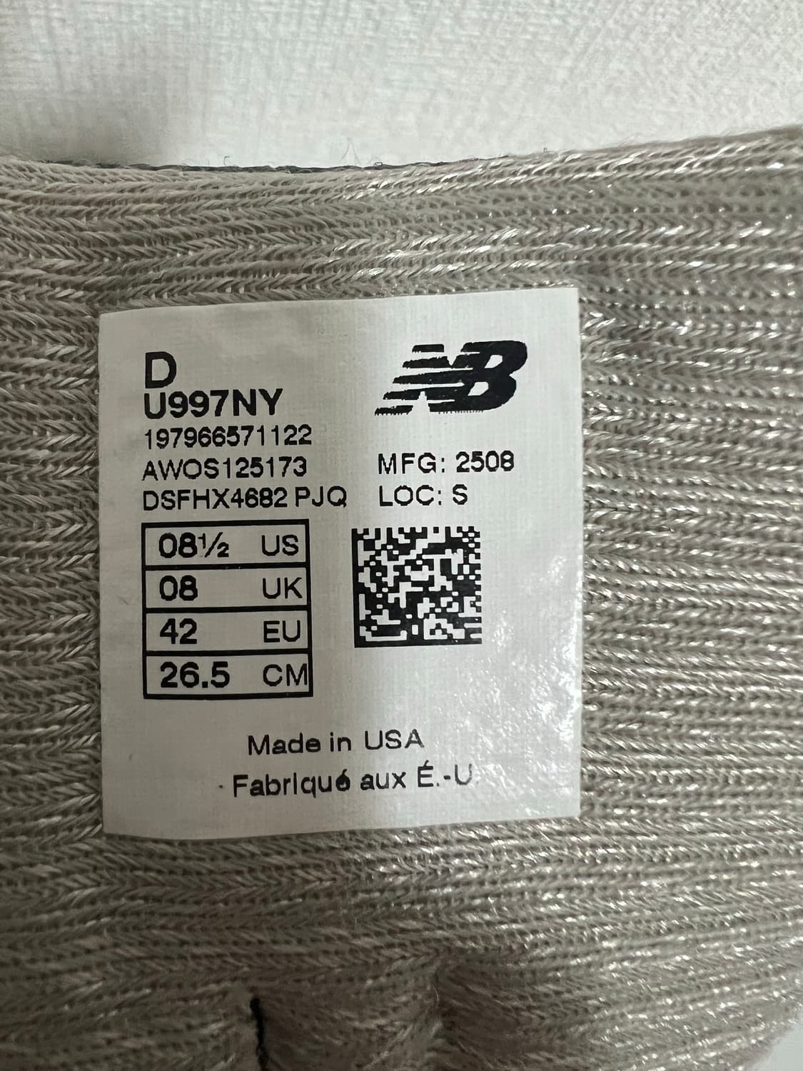 뉴발란스 997 네이비 265 팝니다 상품이미지6