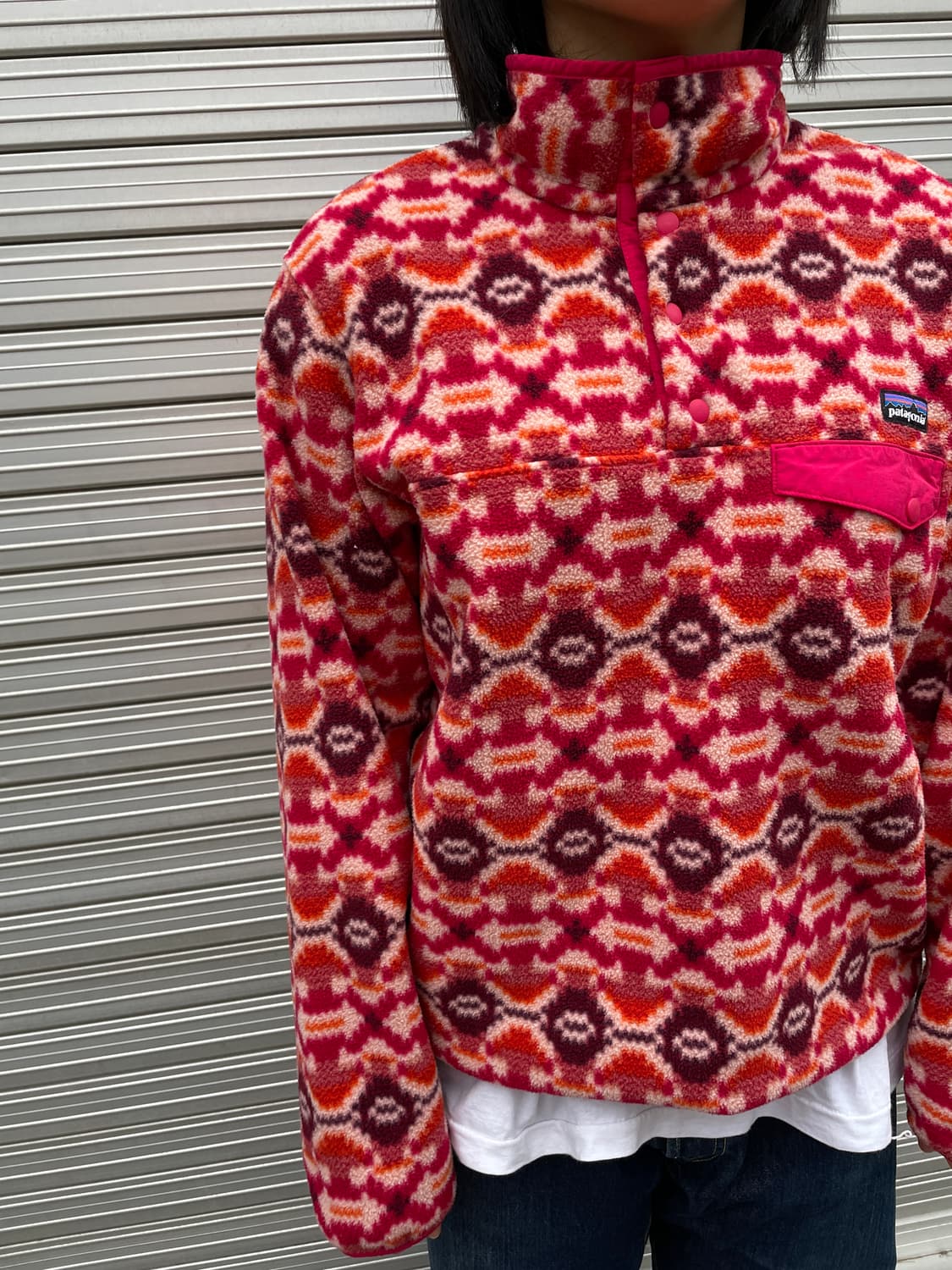 Patagonia Synchilla Aztec Pink Snap-T 상품이미지2