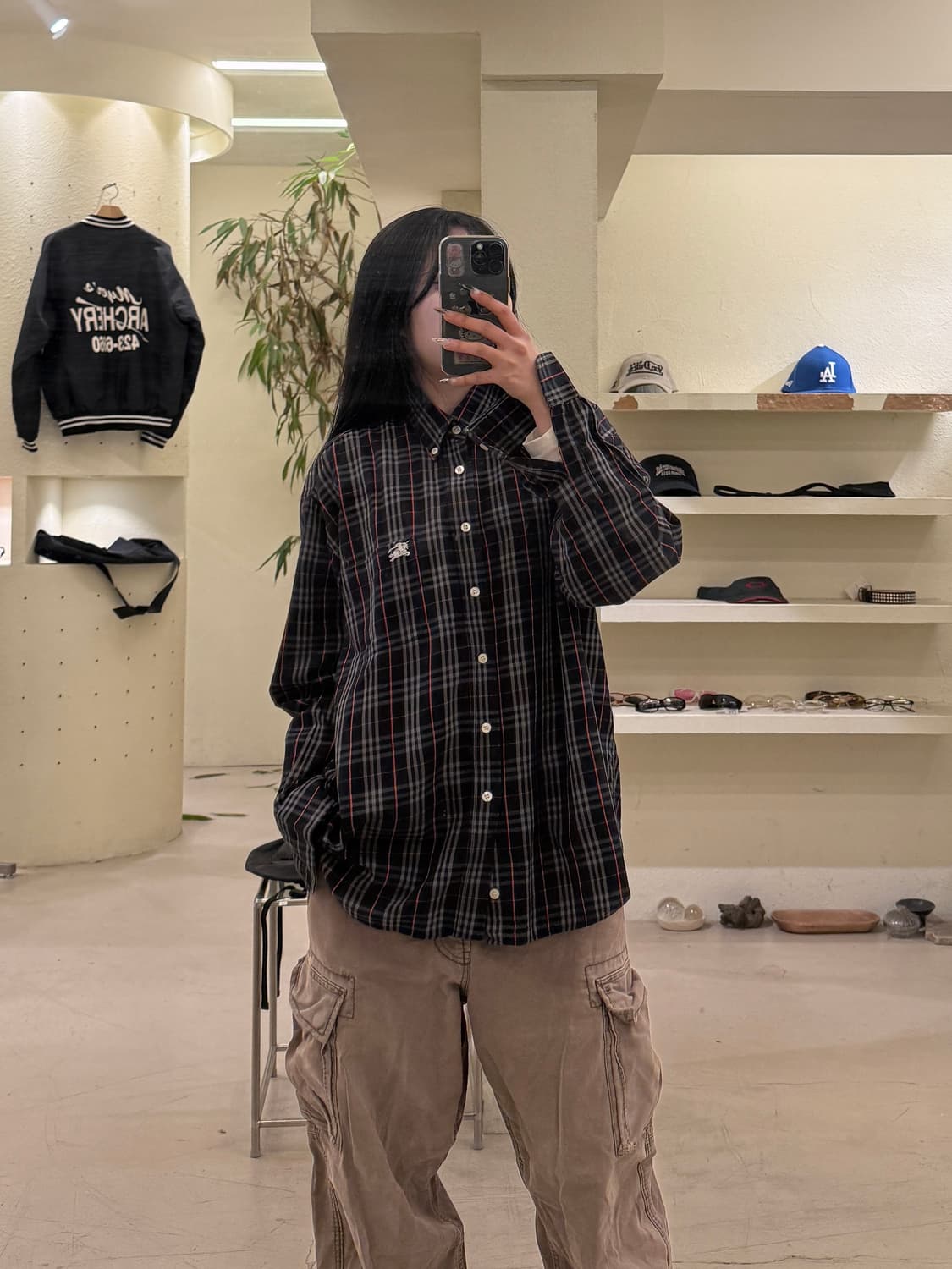 버버리 빈티지 체크 버튼다운 셔츠 U696 상품이미지1