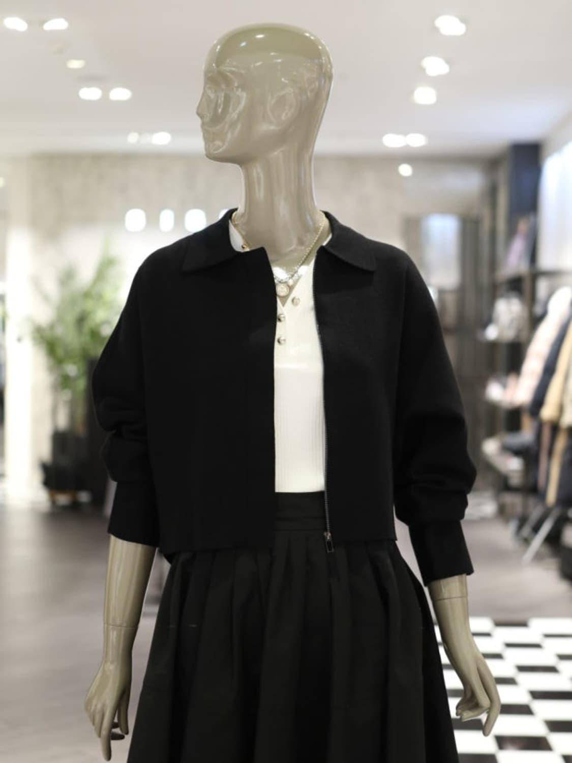 24 SISLEY 시슬리 카라넥 집업 가디건 F 상품이미지1