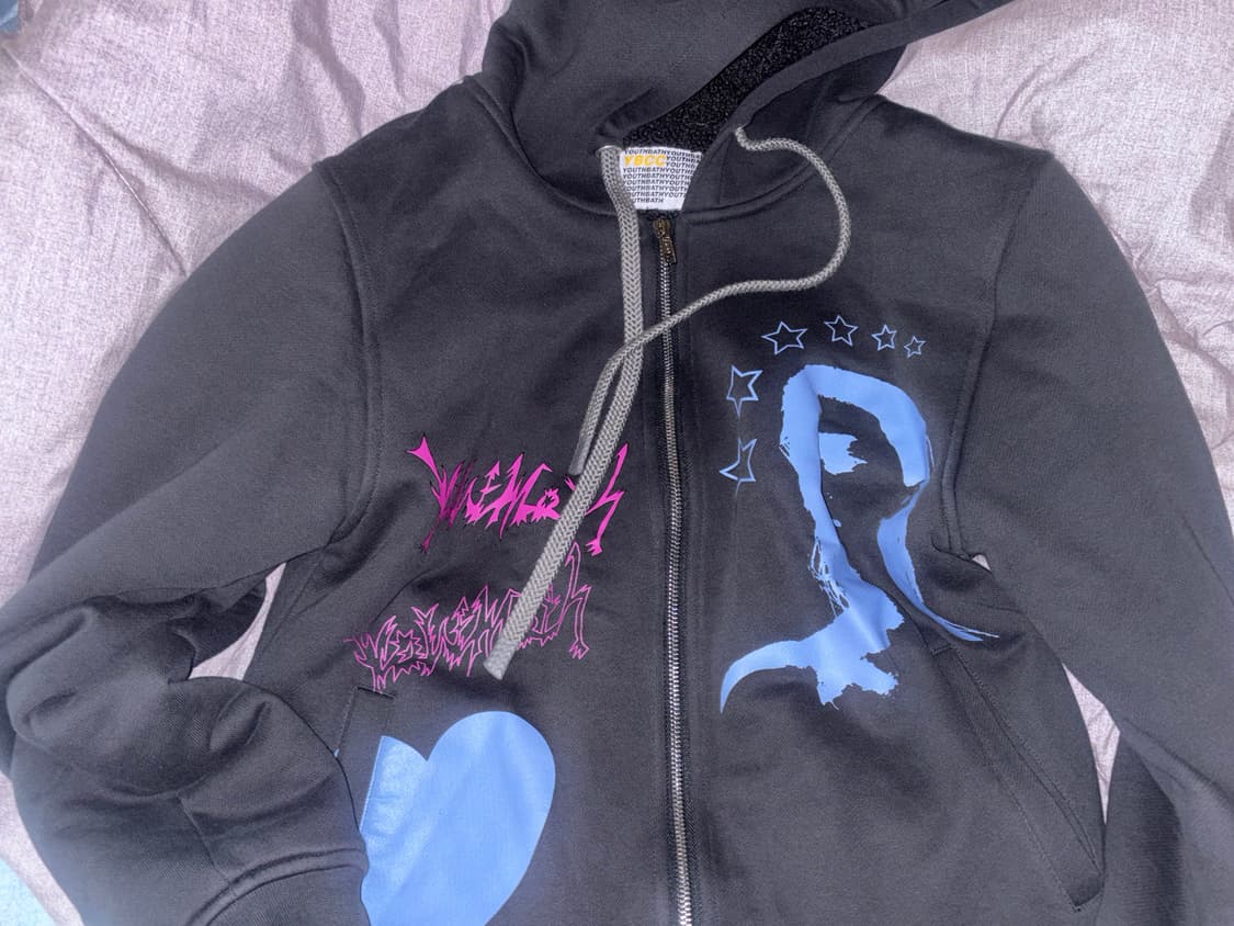 유쓰배쓰 GH FLEECE HOOD ZIP-UP_BLACK 상품이미지3