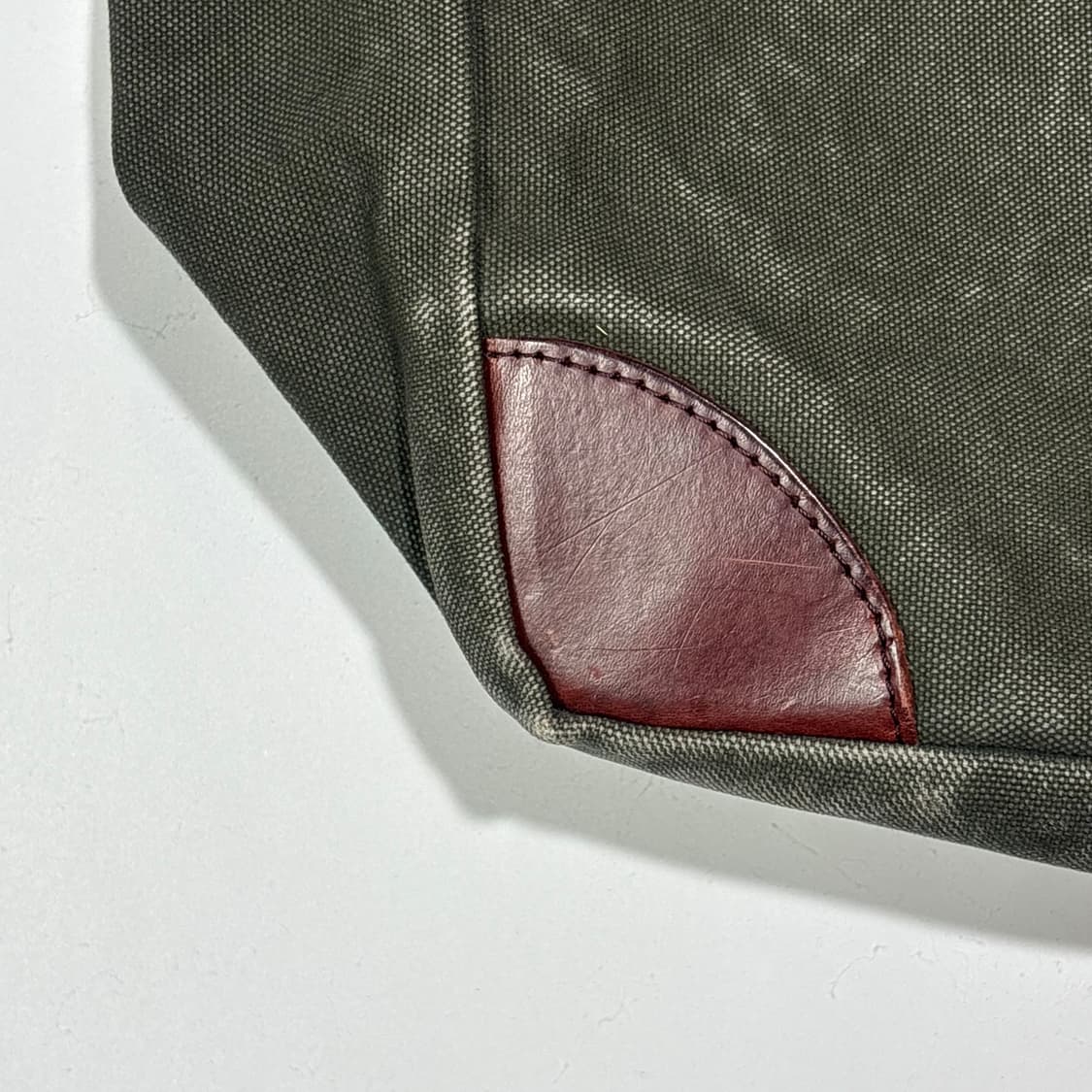 일본 빈티지 카키 캔버스 토트백 상품이미지3