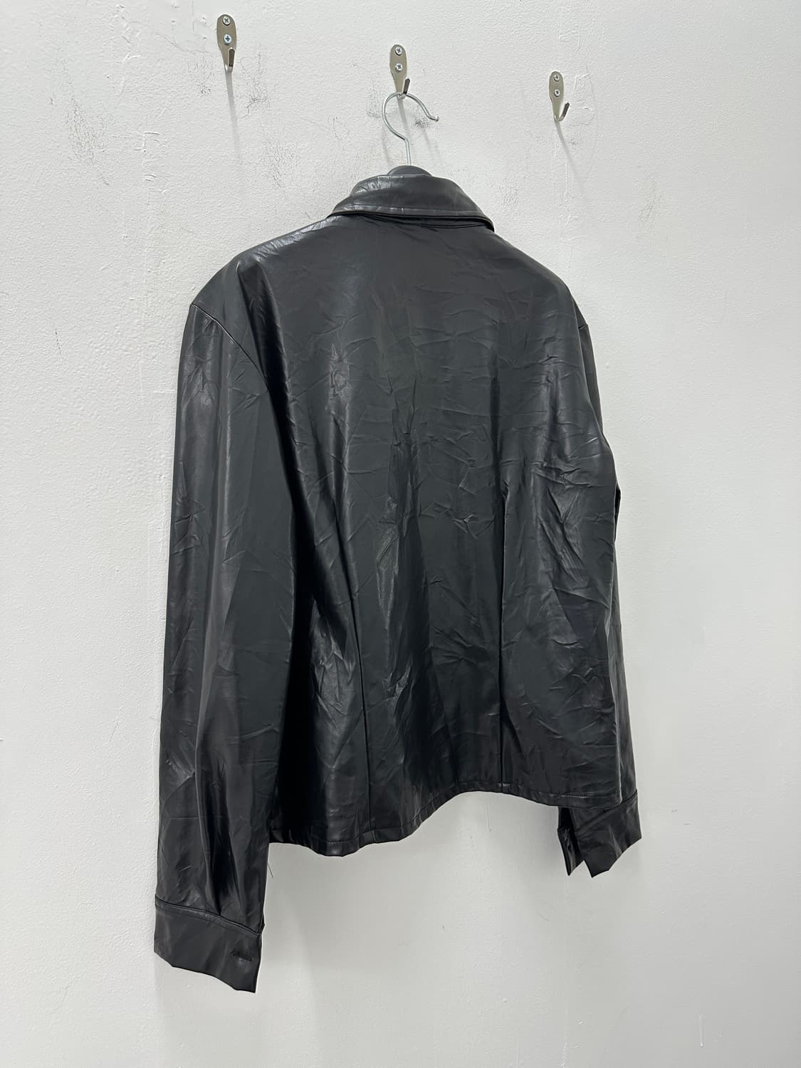 Vintage fake leather 2 way jacket 상품이미지6