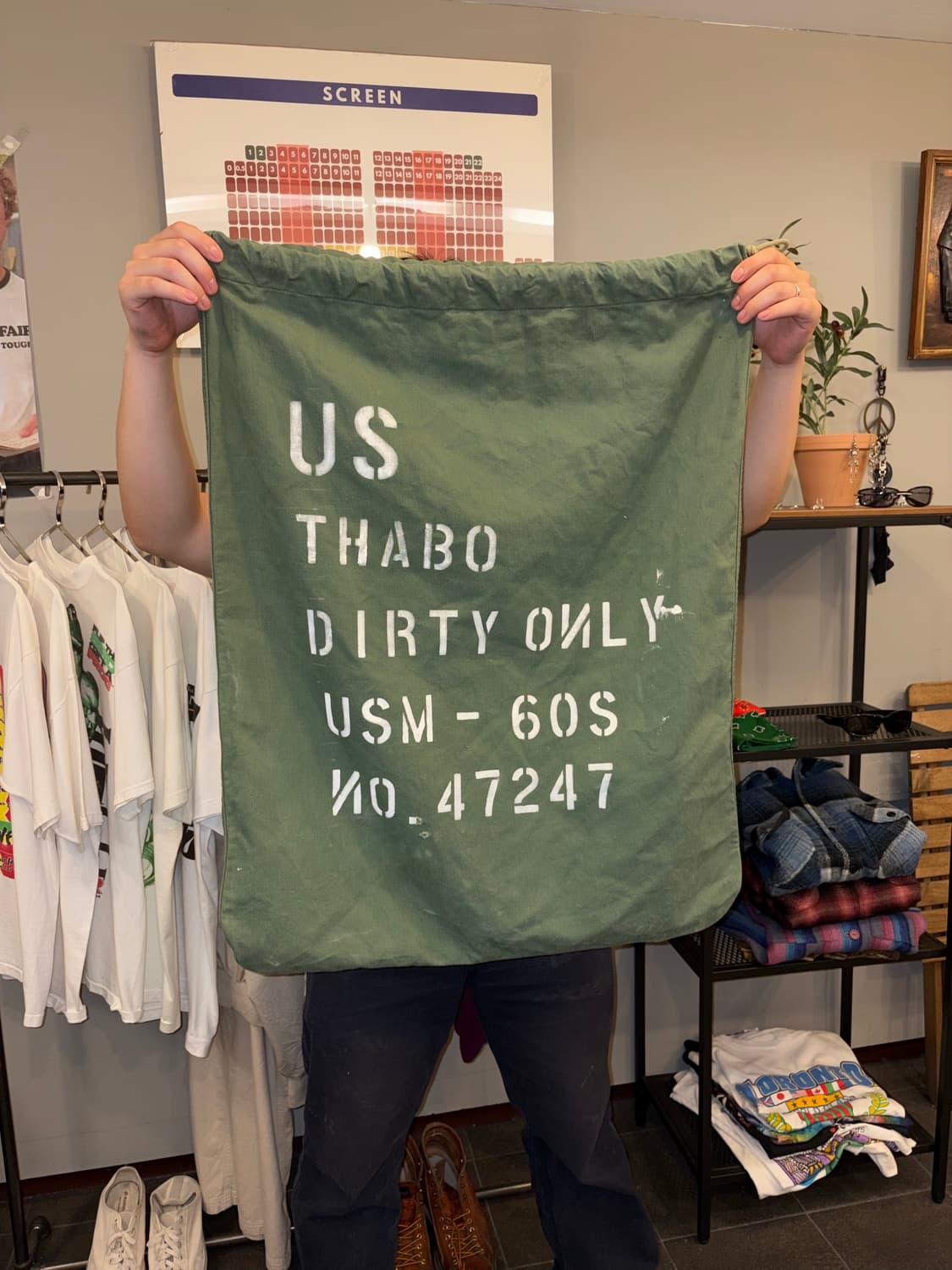 80-90’s US Army stencil laundry bag 상품이미지6