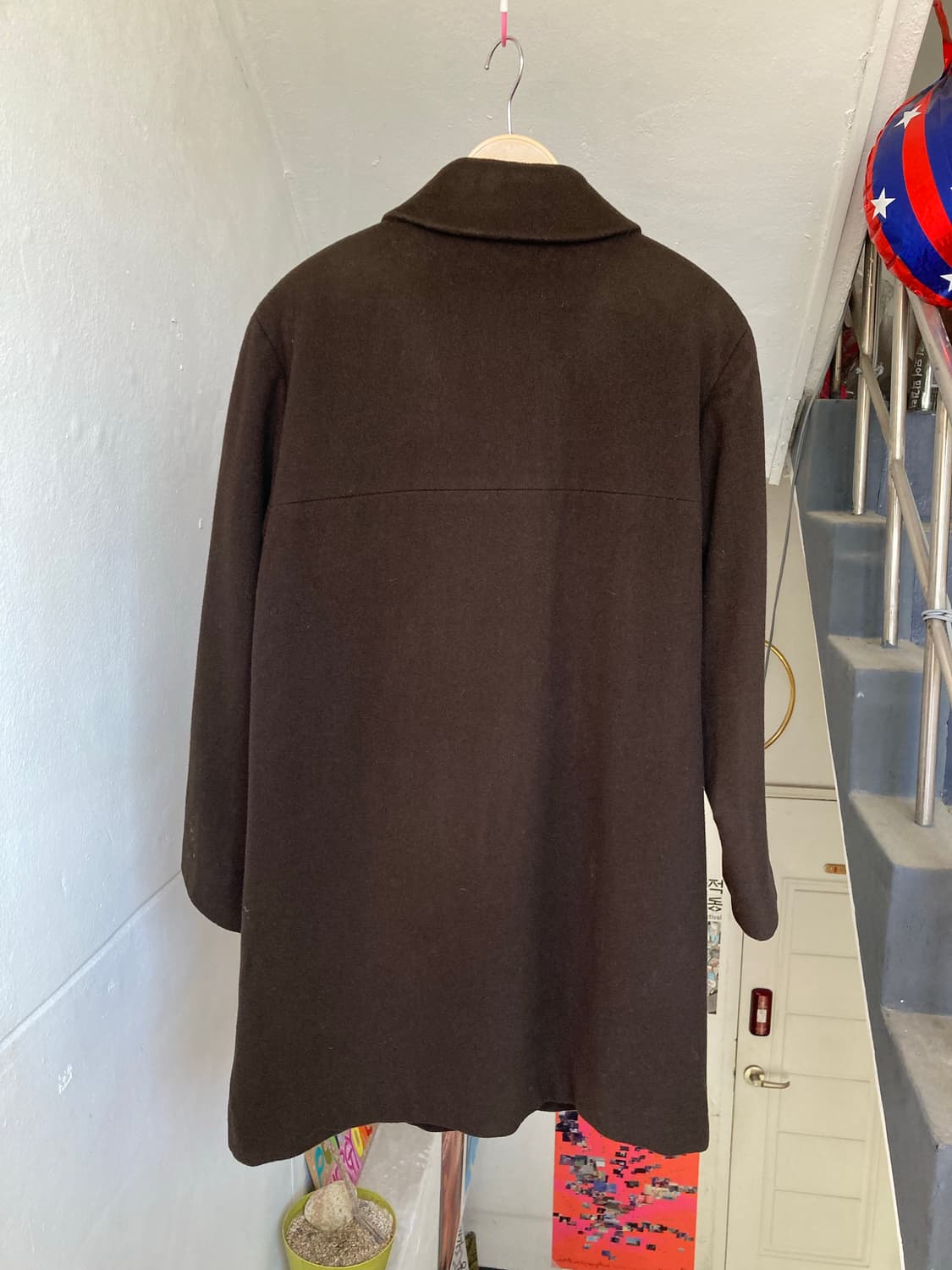 빈티지 모카 울 코트 상품이미지5