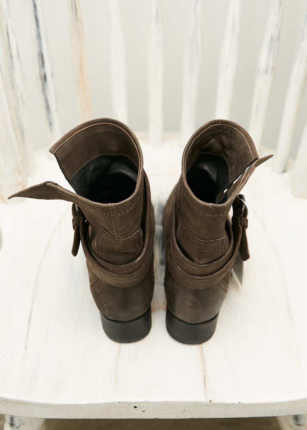 Buckle Strap Moto Boots 상품이미지3