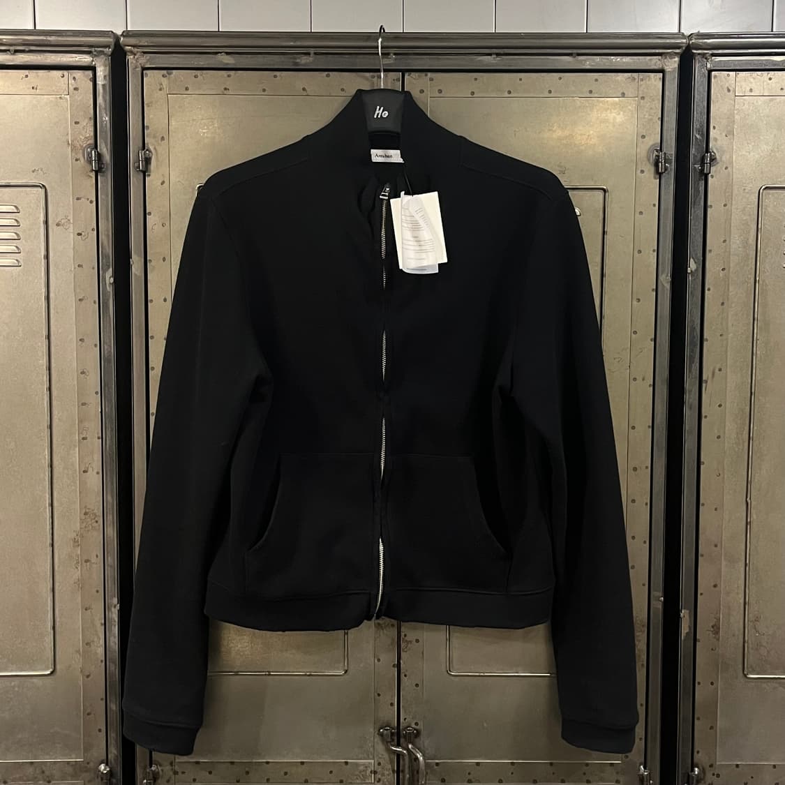 [택포](2size)아르반 리파인드 퍼커링 크롭 져지 자켓 블랙 상품이미지5