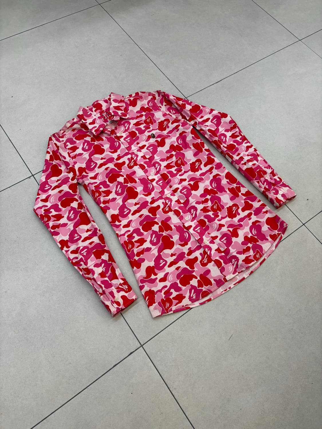 베이프 핑크카모 셔츠 상품이미지2