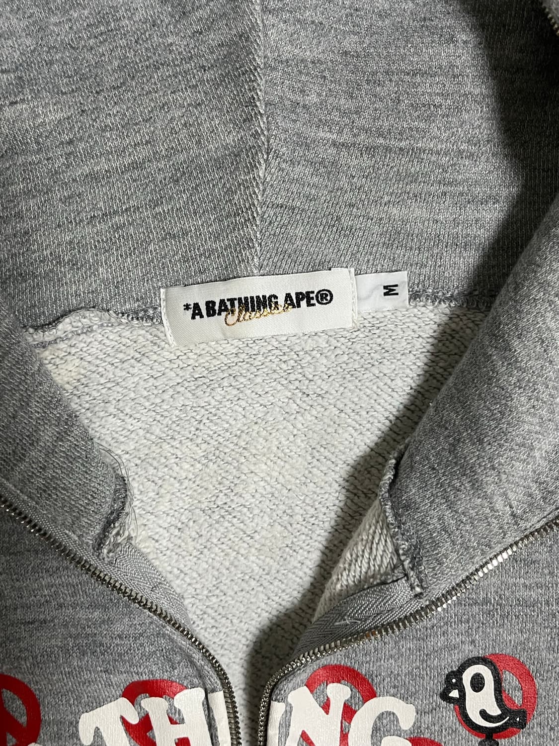BAPE 베이프 베이비 마일로 후드집업 그레이 M 상품이미지4