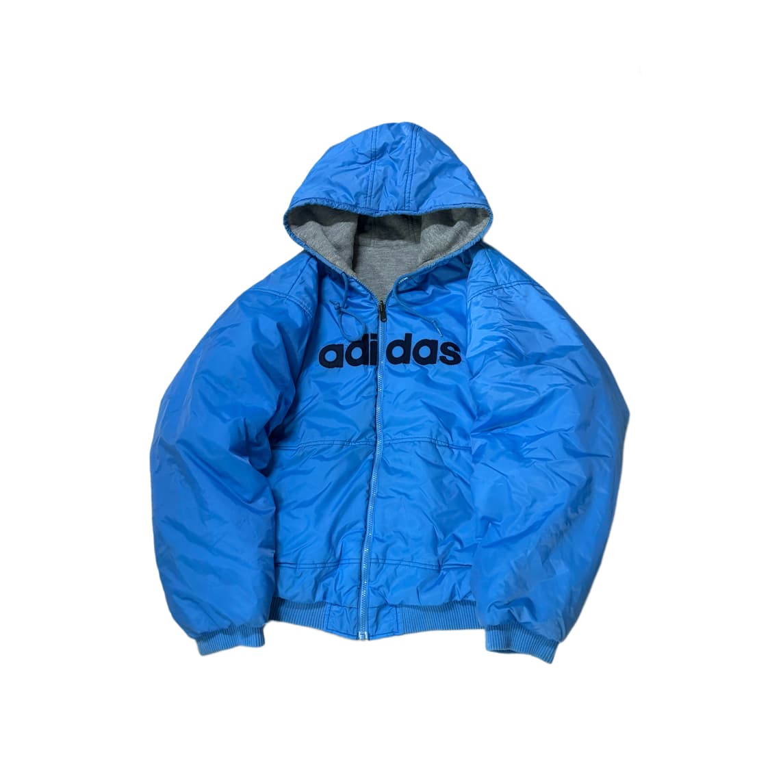 아디다스 리버서블 스펠아웃 백로고 누빔 점퍼 하늘색 상품이미지3